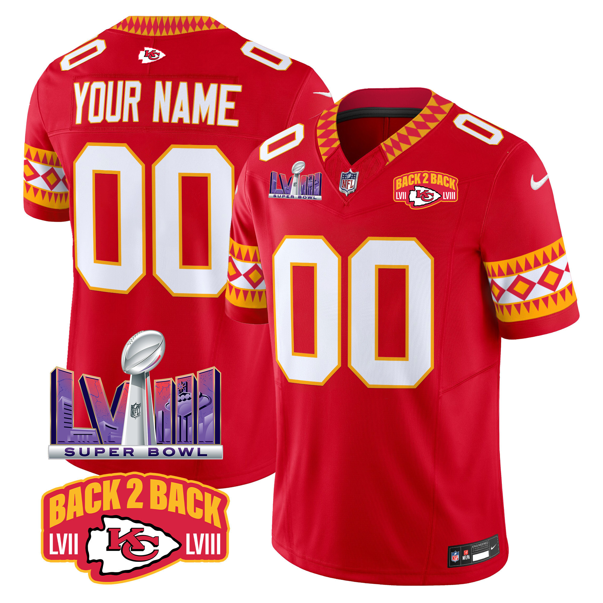Men's Kansas City Chiefs Special Vapor Limited Custom Red Jersey - All Stitched