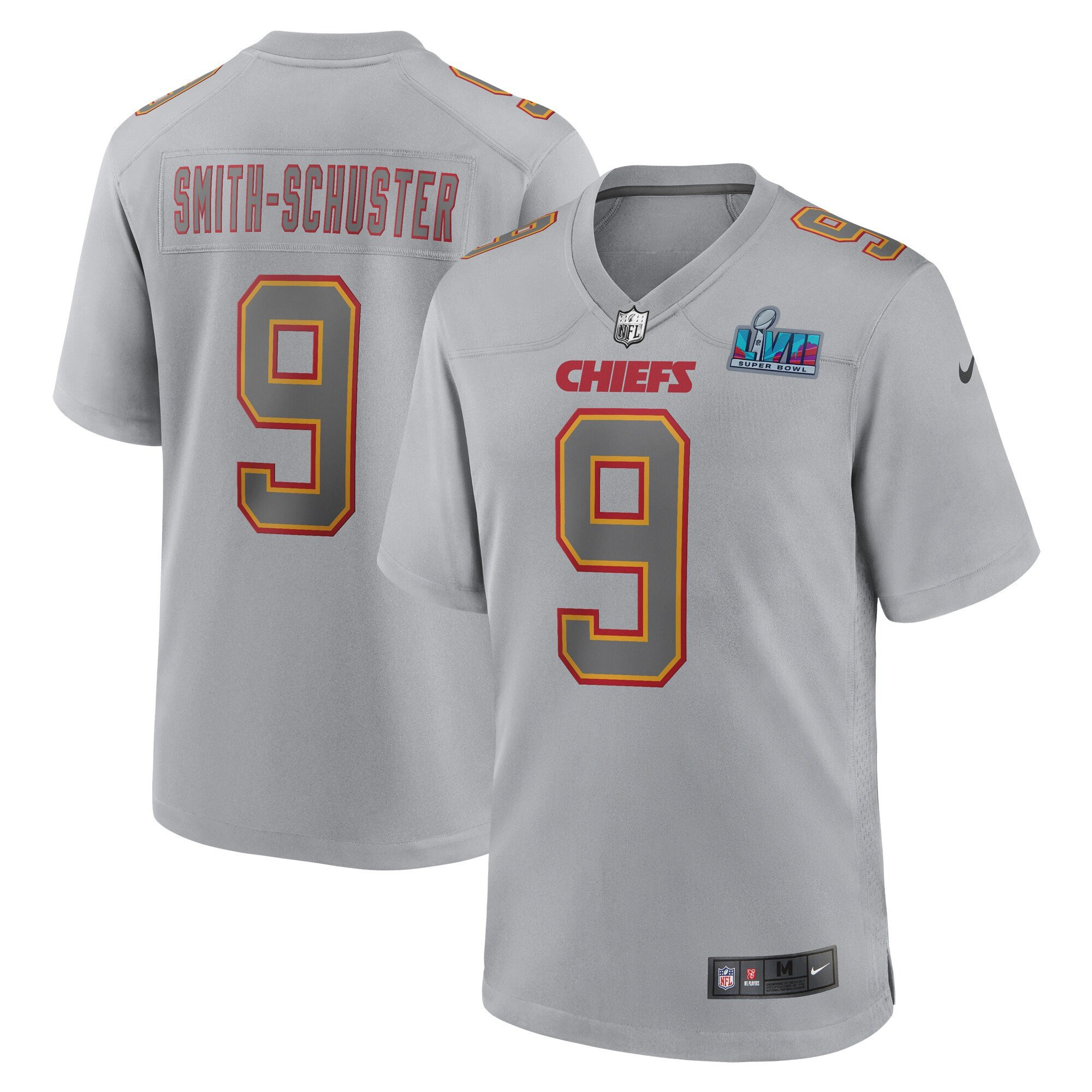 Men's Kansas City Chiefs Super Bowl LVII Patch Game JuJu Smith-Schuster Jersey - All Stitched