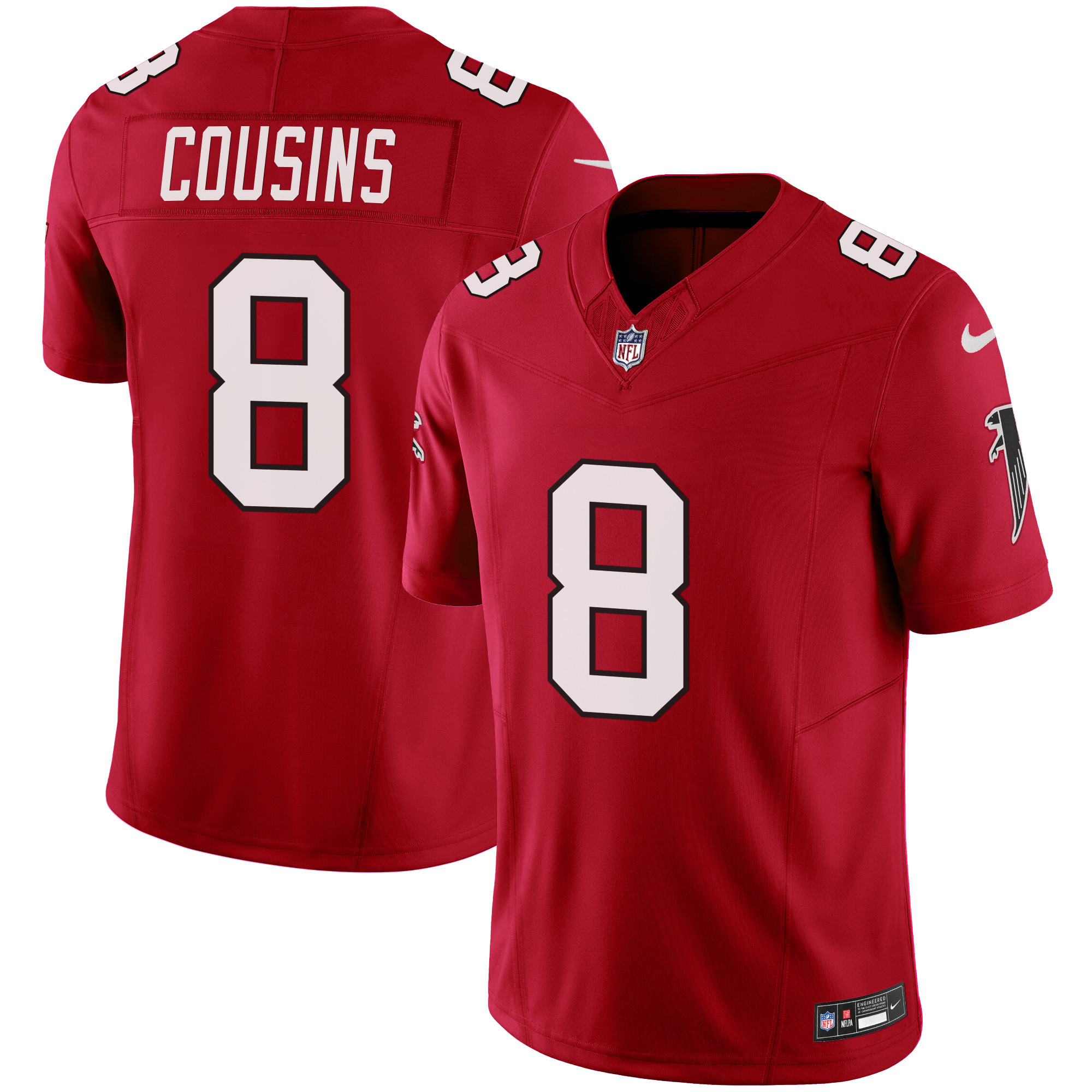 Men's Kirk Cousins Atlanta Falcons Vapor Limited Red Jersey - All Stitched