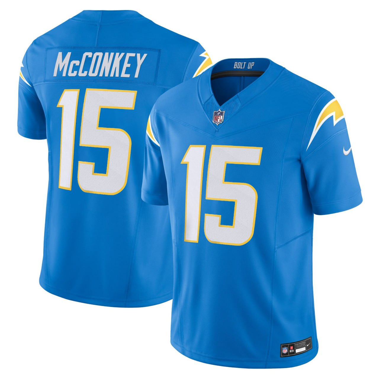 Men's Ladd McConkey Los Angeles Chargers Blue Blue Jersey - All Stitched