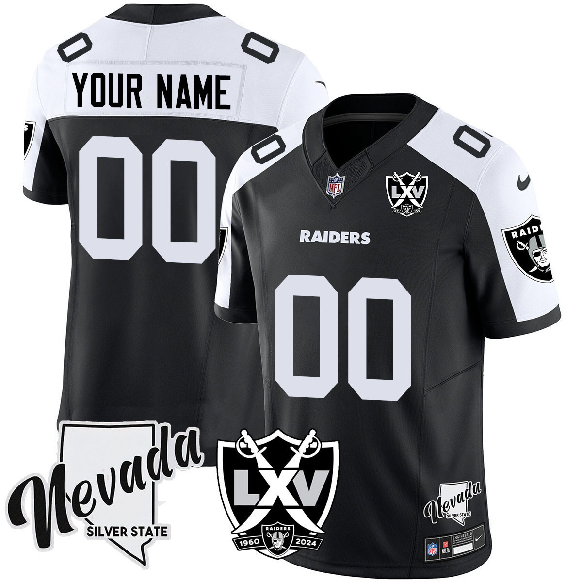 Men's Las Vegas Raiders 2024 Vapor Limited Custom Black Alternate Jersey - All Stitched