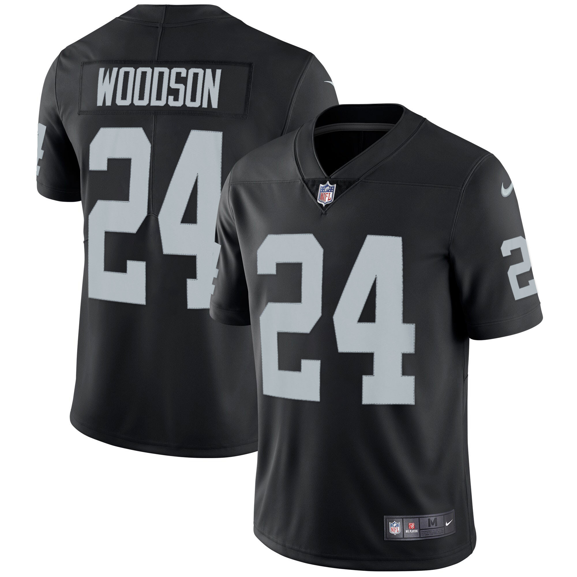 Men's Las Vegas Raiders Alternate Vapor Limited Black - All Stitched Charles Woodson Jersey - All Stitched