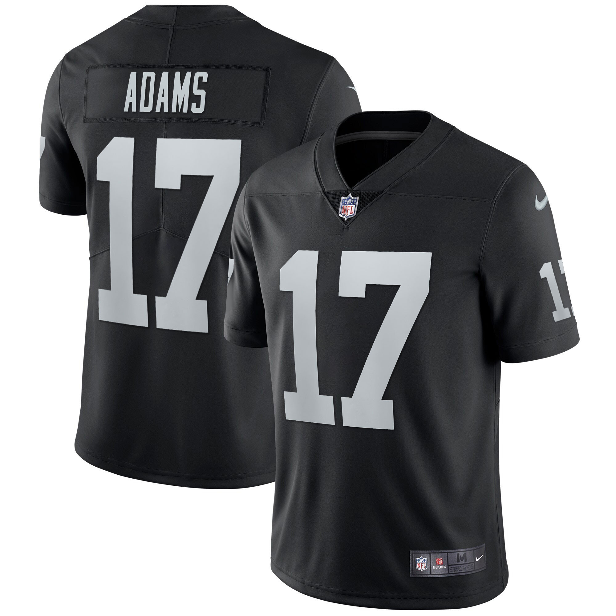 Men's Las Vegas Raiders Alternate Vapor Limited Black - All Stitched Davante Adams Jersey - All Stitched