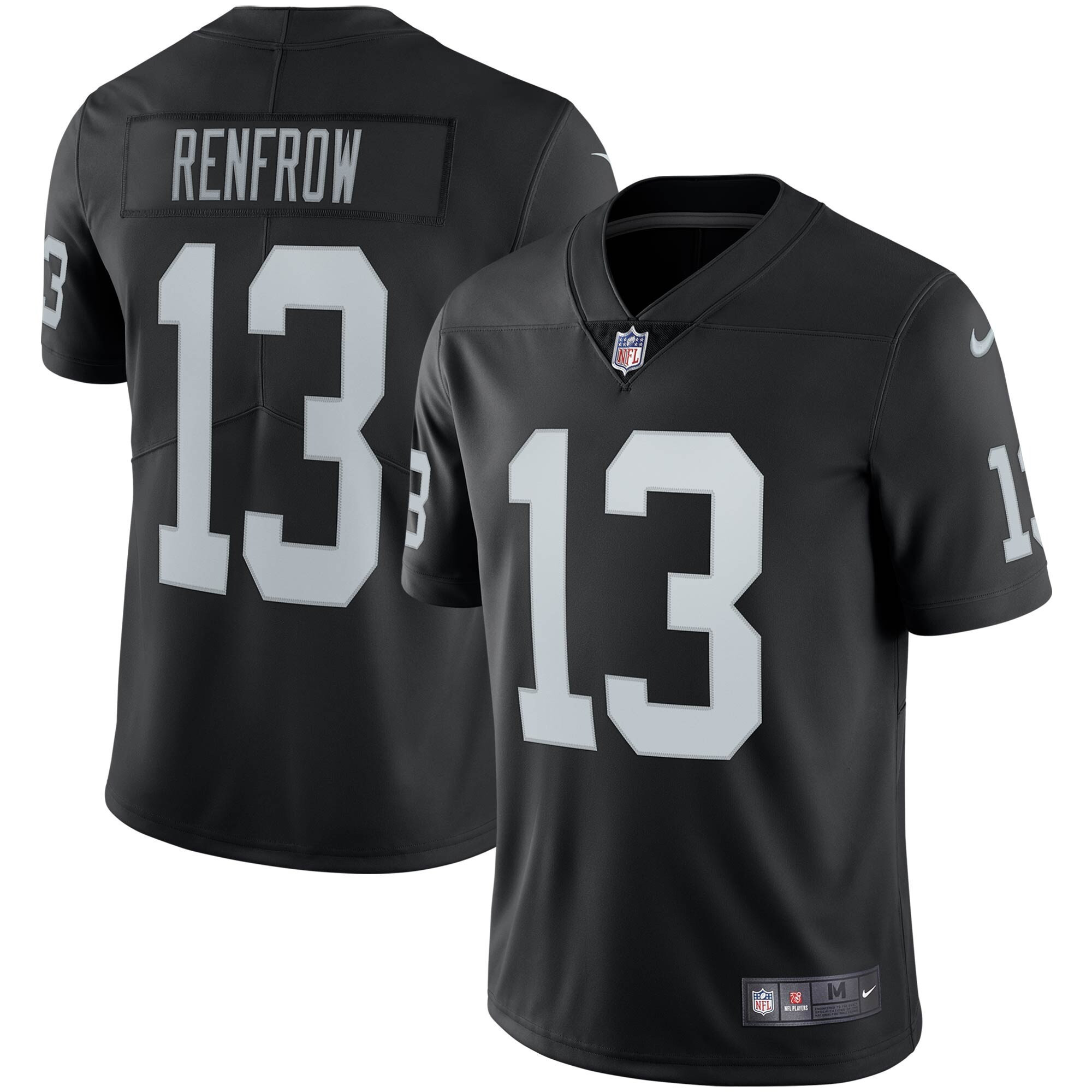 Men's Las Vegas Raiders Alternate Vapor Limited Black - All Stitched Hunter Renfrow Jersey - All Stitched