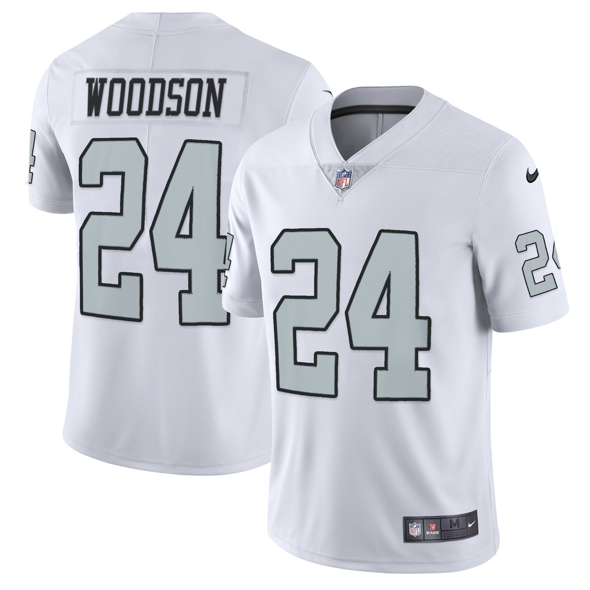 Men's Las Vegas Raiders Alternate Vapor Limited White - All Stitched Charles Woodson Jersey - All Stitched