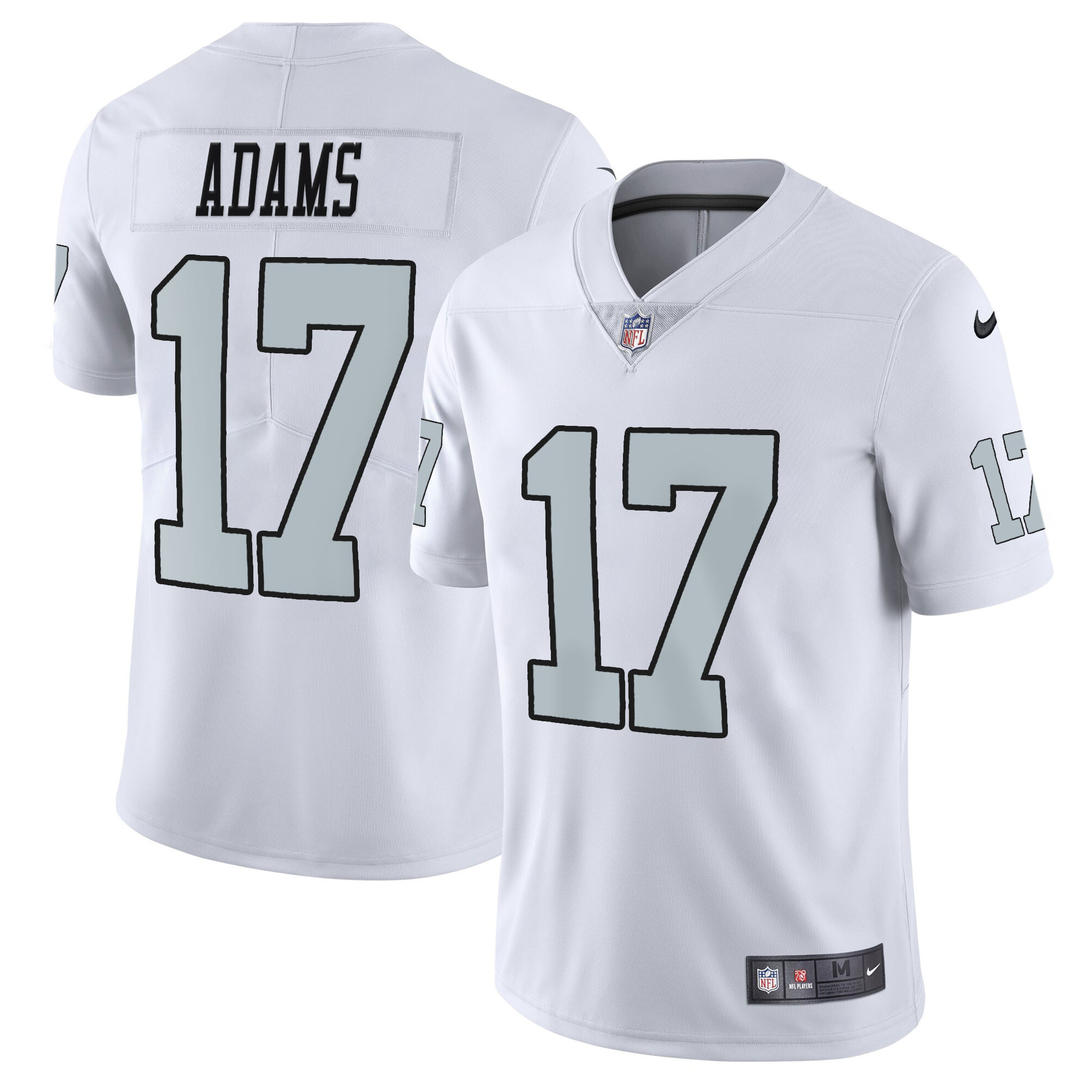 Men's Las Vegas Raiders Alternate Vapor Limited White - All Stitched Davante Adams Jersey - All Stitched