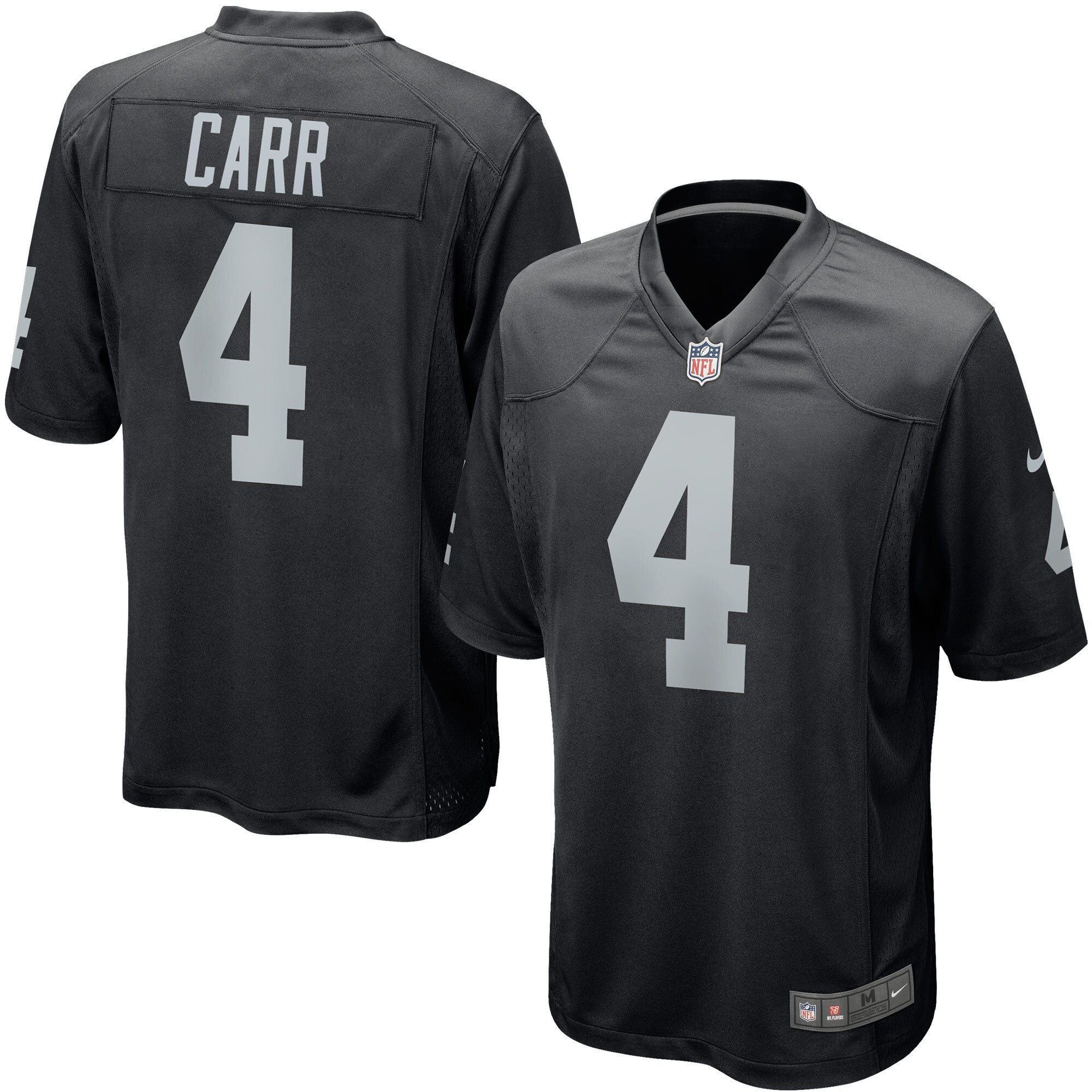 Men's Las Vegas Raiders Game - Black - All Stitched Derek Carr Jersey - All Stitched