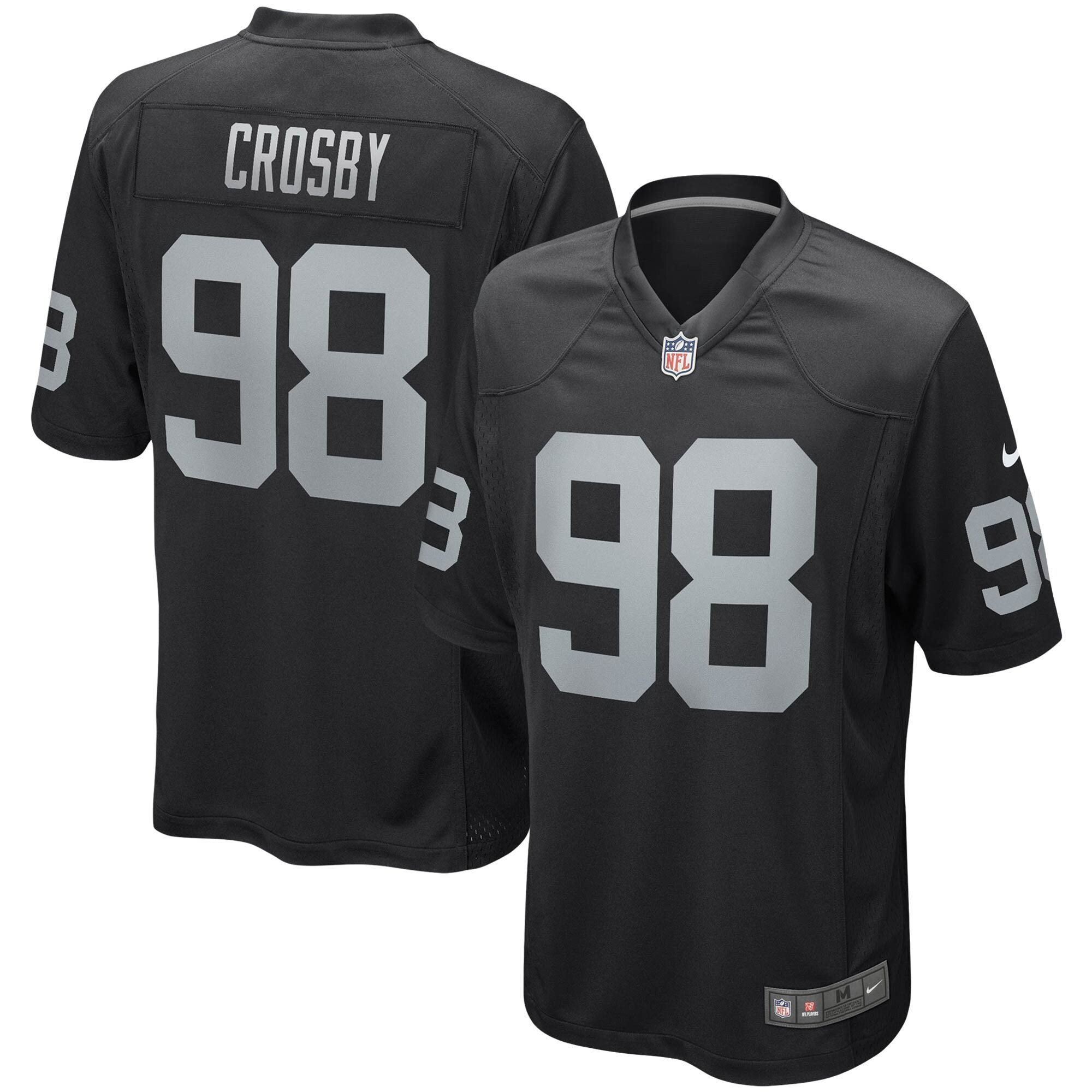 Men's Las Vegas Raiders Game - Black - All Stitched Maxx Crosby Jersey - All Stitched
