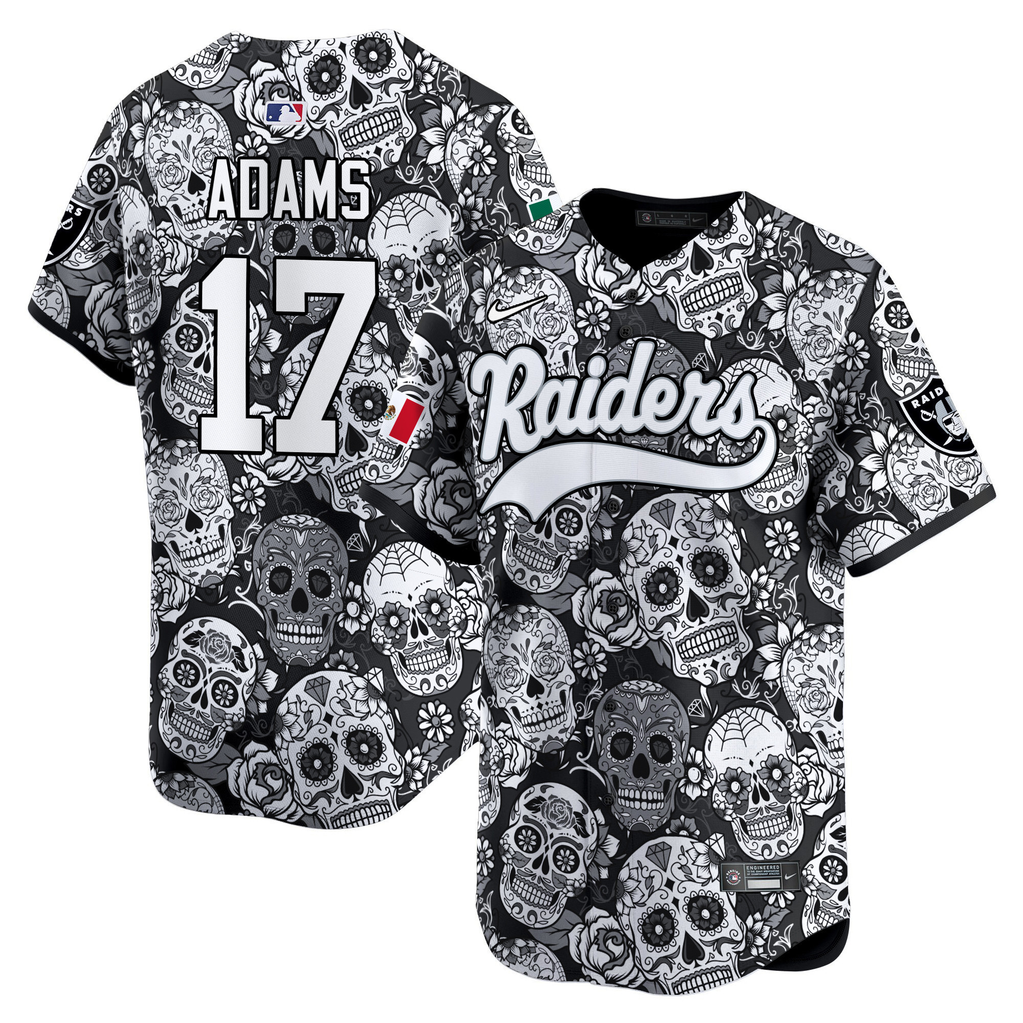 Men's Las Vegas Raiders Sugar Skull Mexico Vapor Premier Limited - Printed Davante Adams Jersey
