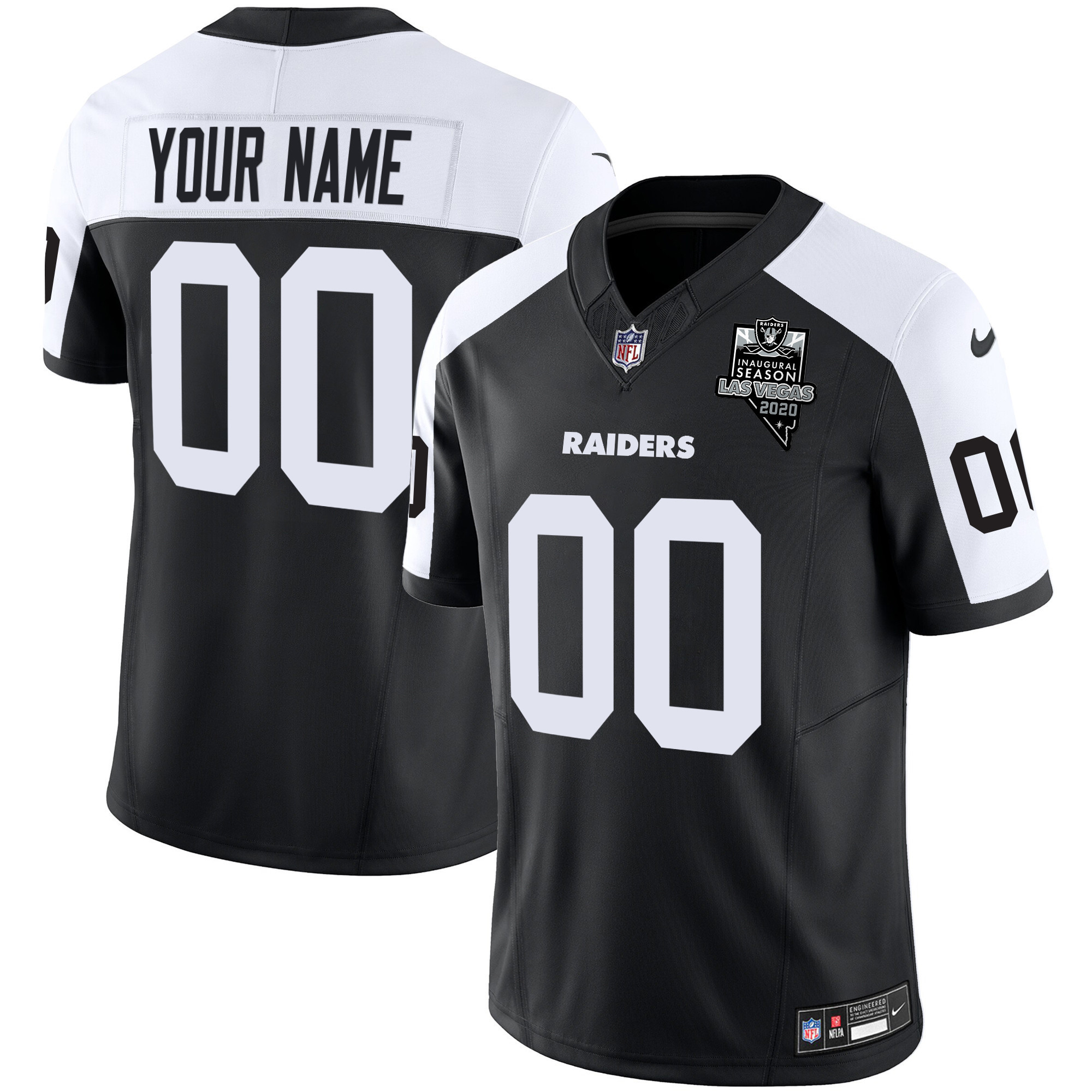 Men's Las Vegas Raiders Vapor Limited Custom Alternate Jersey - All Stitched