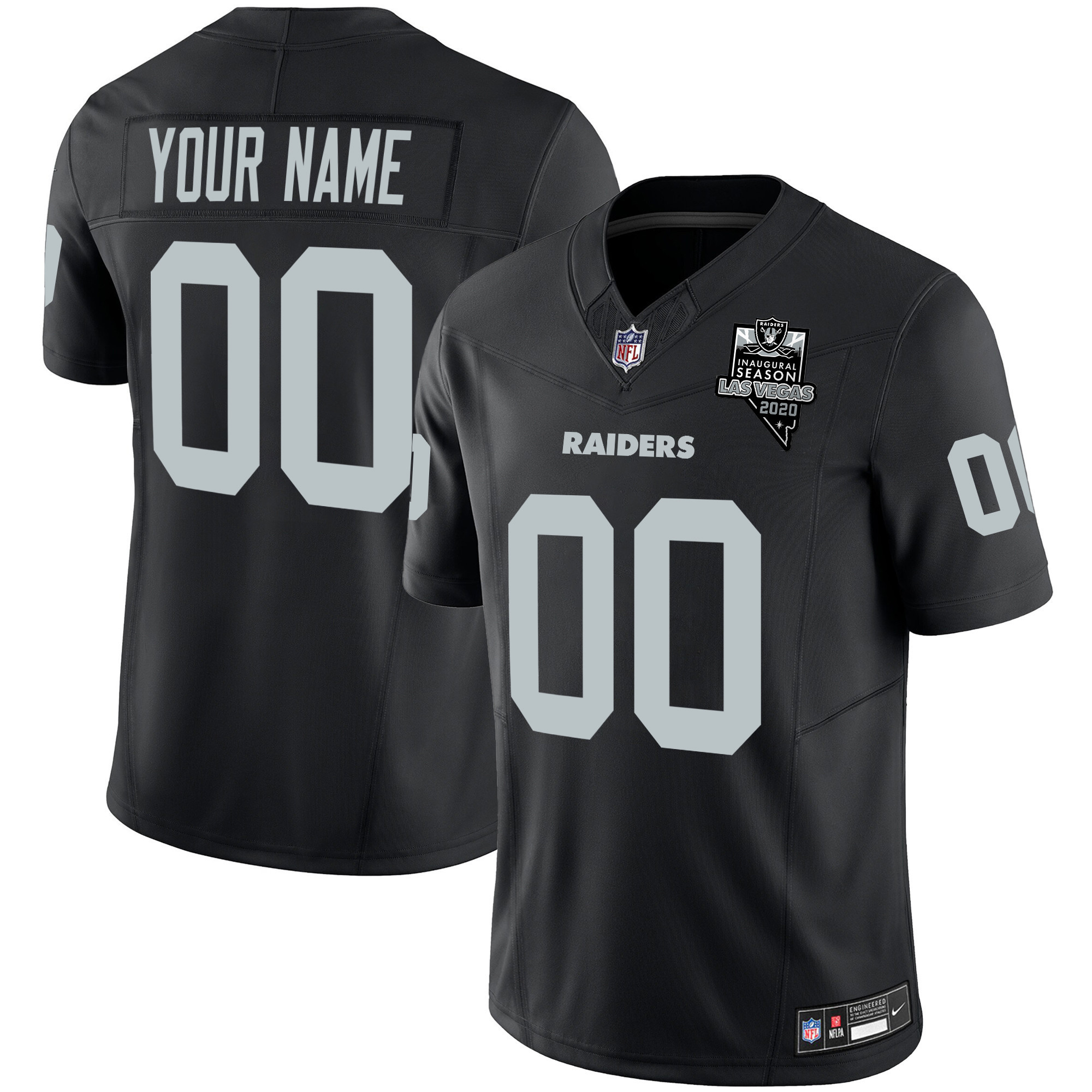 Men's Las Vegas Raiders Vapor Limited Custom Black Jersey - All Stitched