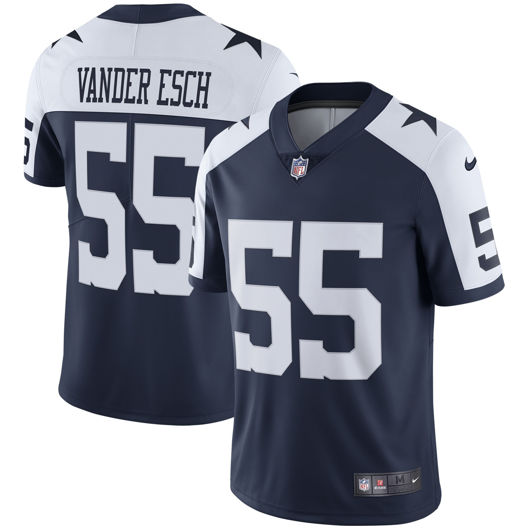 Men's Leighton Vander Esch Dallas Cowboys Navy/White Jersey - All Stitched