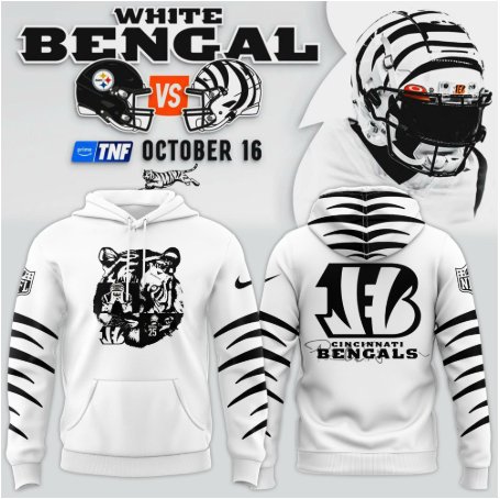 Men's Limited Edition Cincinnati Bengals White Hoodie