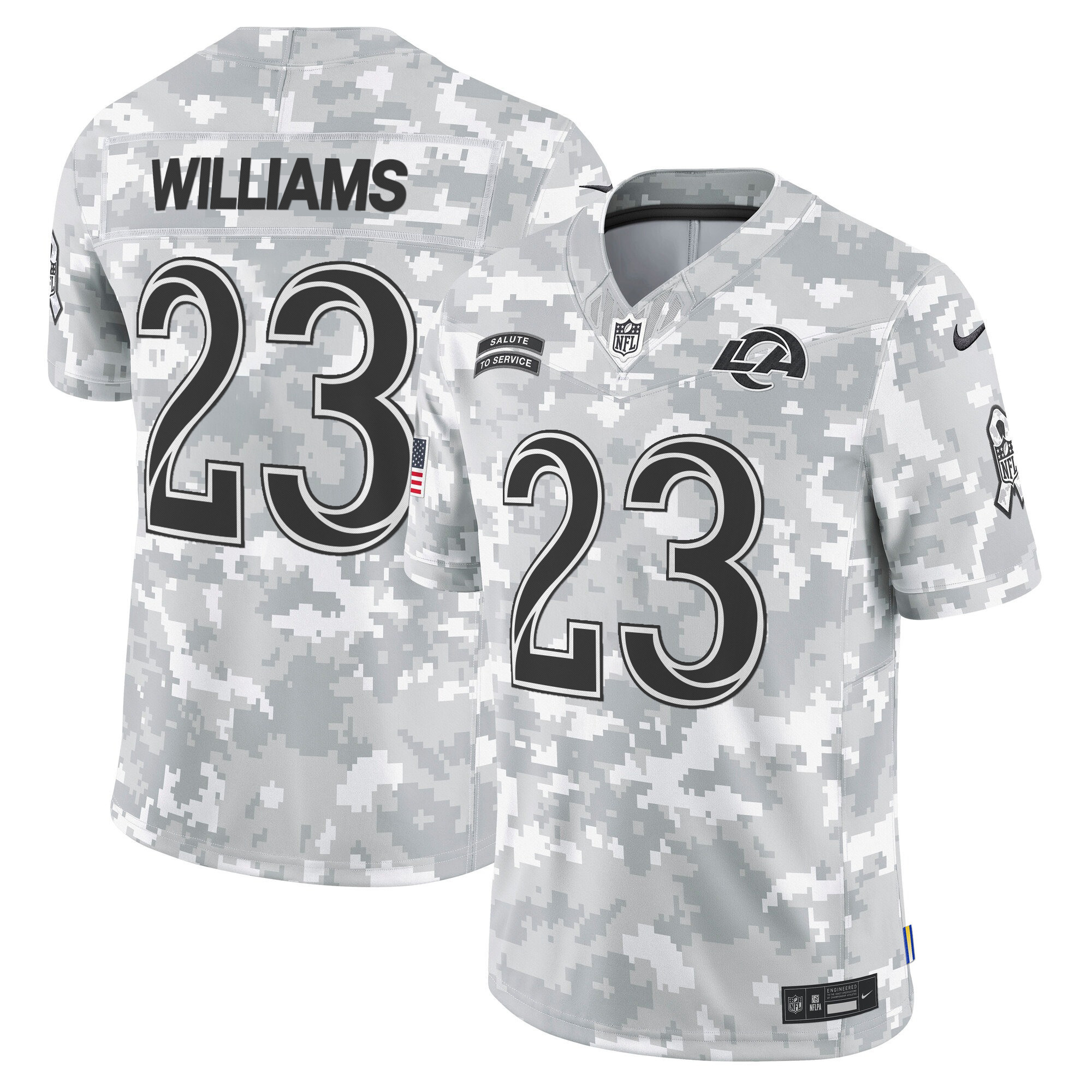 Men's Los Angeles Rams 2024 Salute to Service Vapor Limited Kyren Williams Jersey - All Stitched