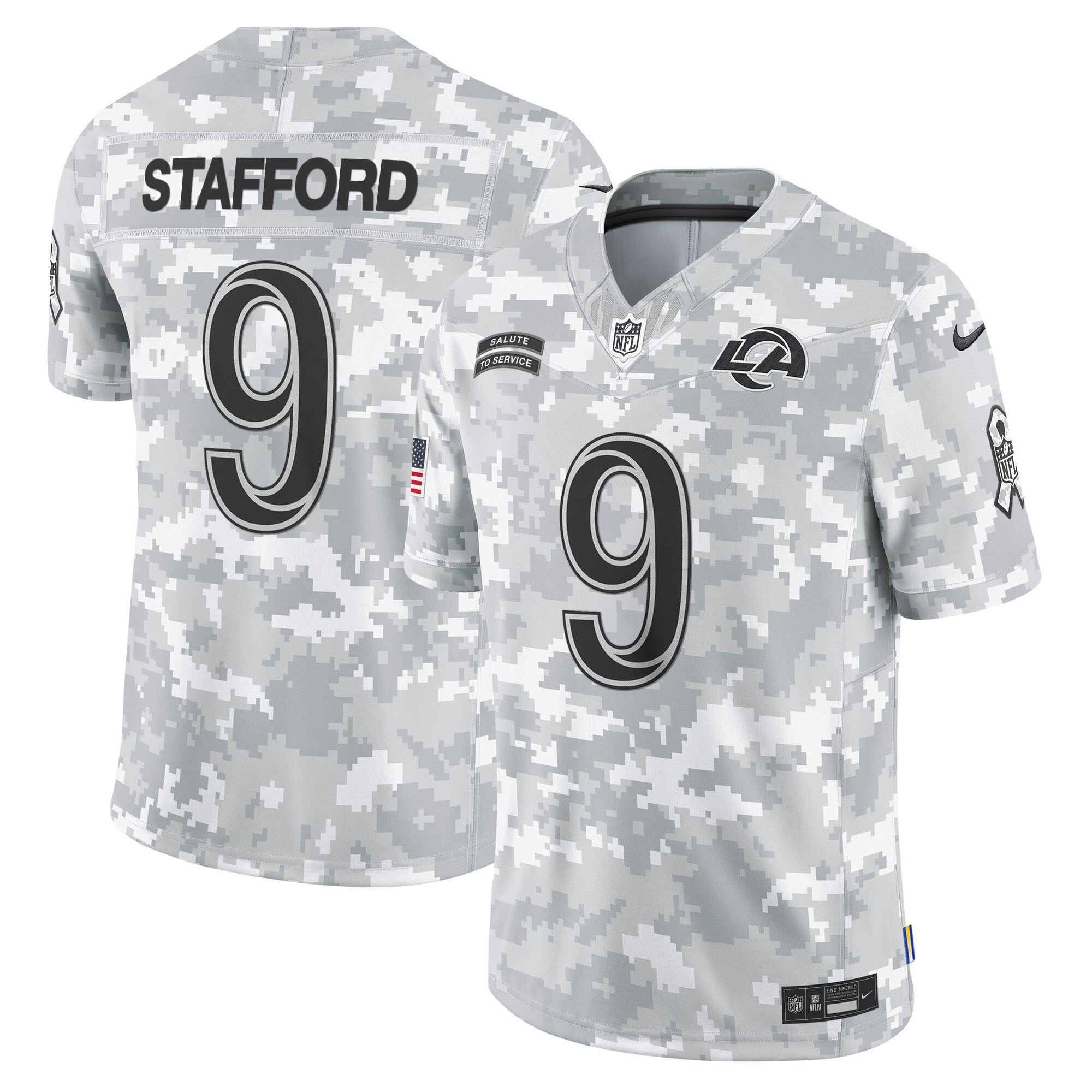 Men's Los Angeles Rams 2024 Salute to Service Vapor Limited Matthew Stafford Jersey - All Stitched