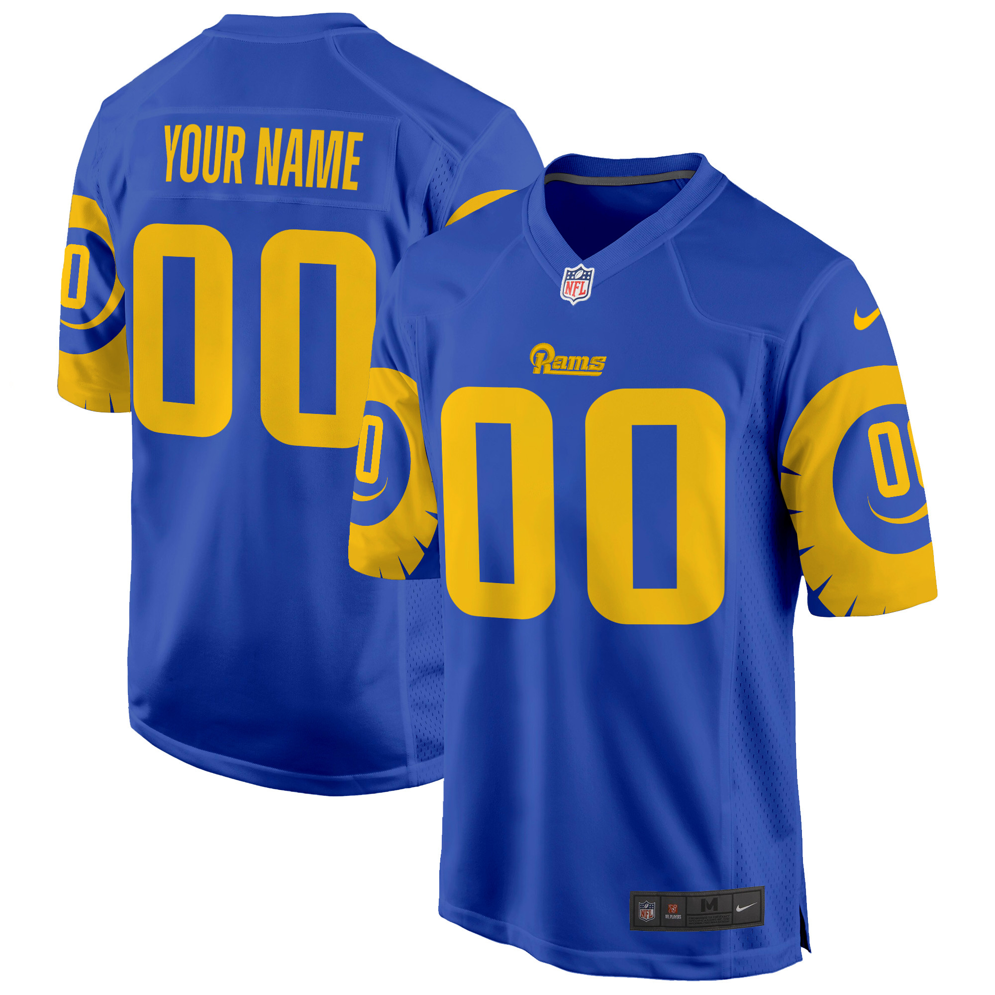 Men's Los Angeles Rams Special Game Custom Royal Jersey - All Stitched