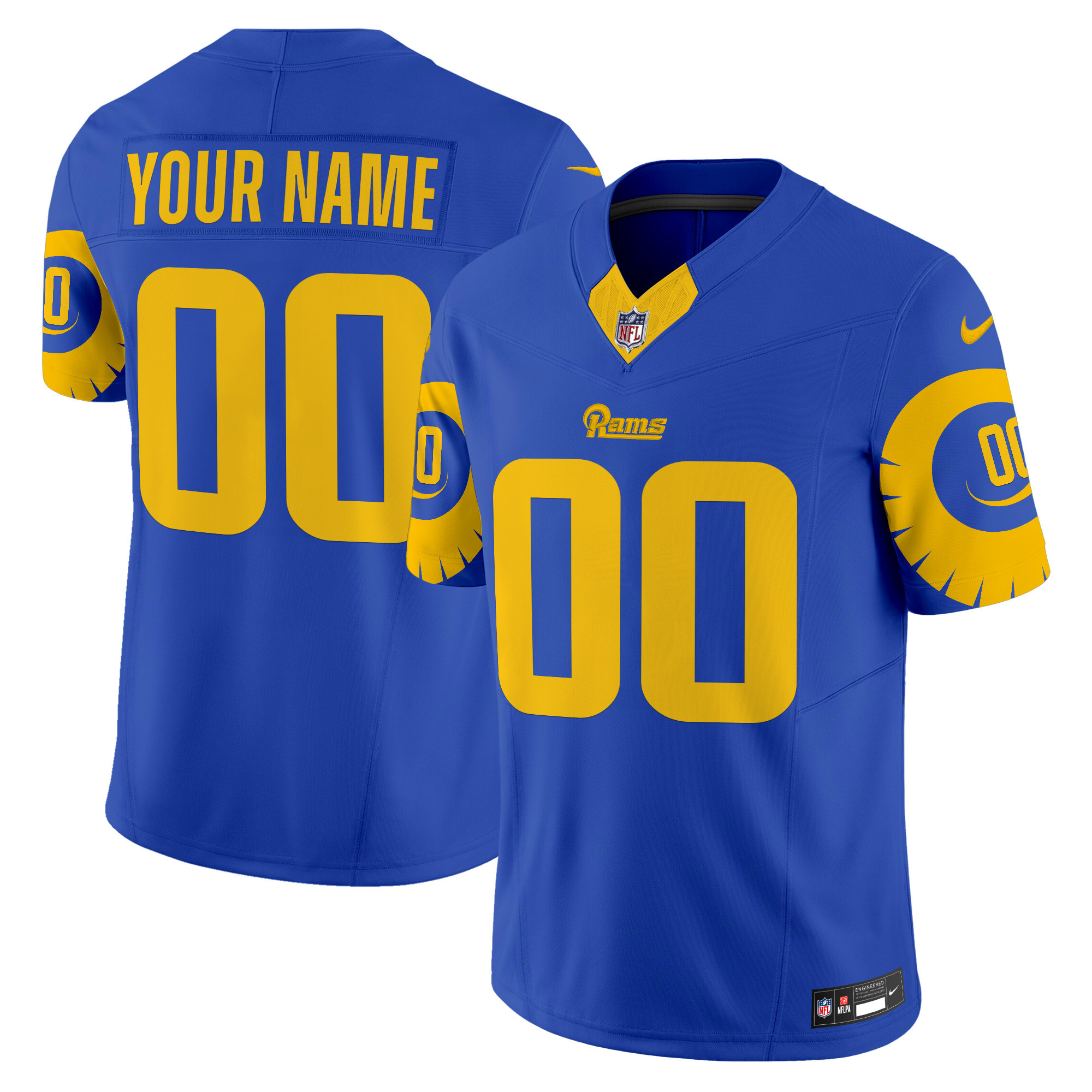 Men's Los Angeles Rams Special Vapor Limited Custom Royal Jersey - All Stitched