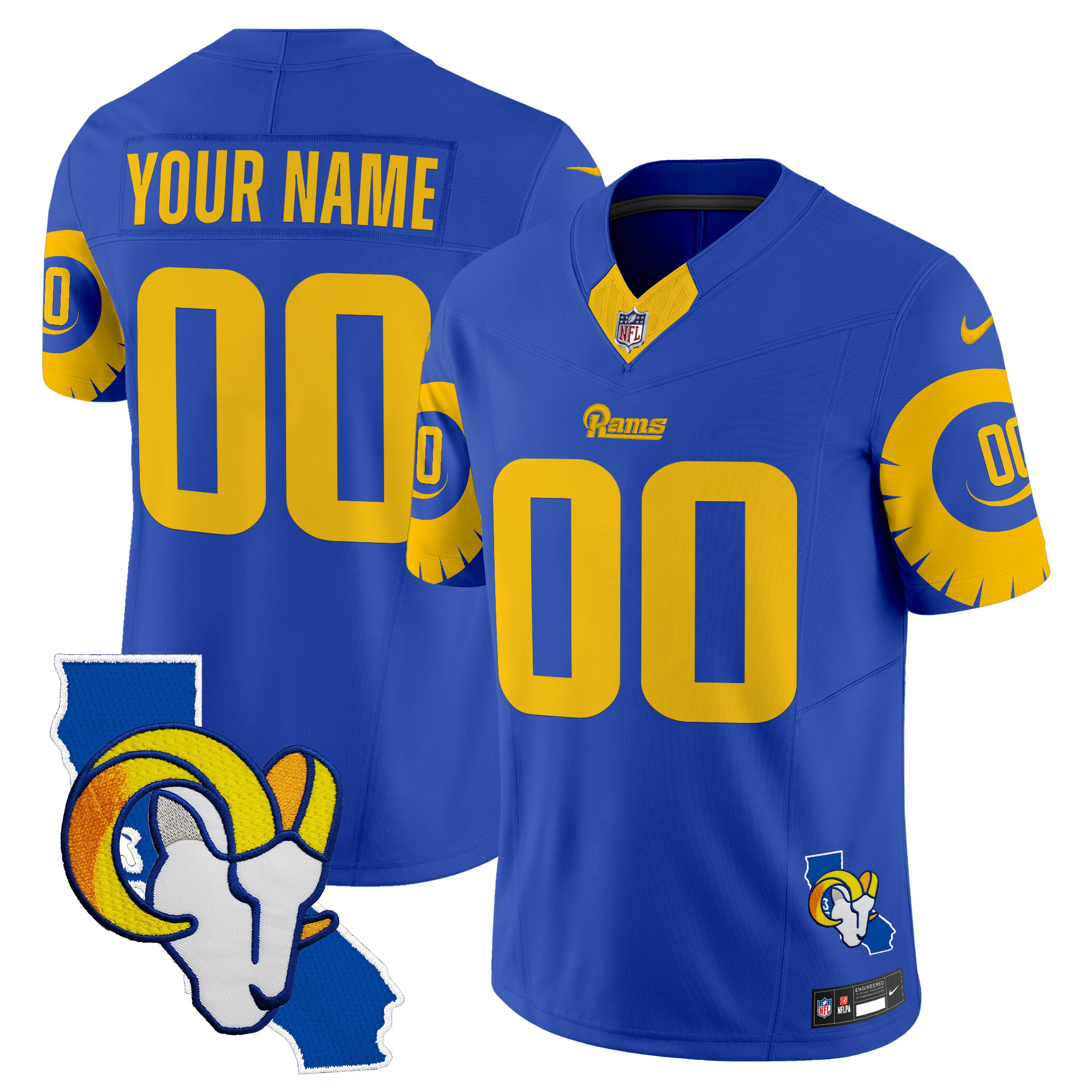 Men's Los Angeles Rams Special Vapor Limited Custom Royal Jersey - All Stitched