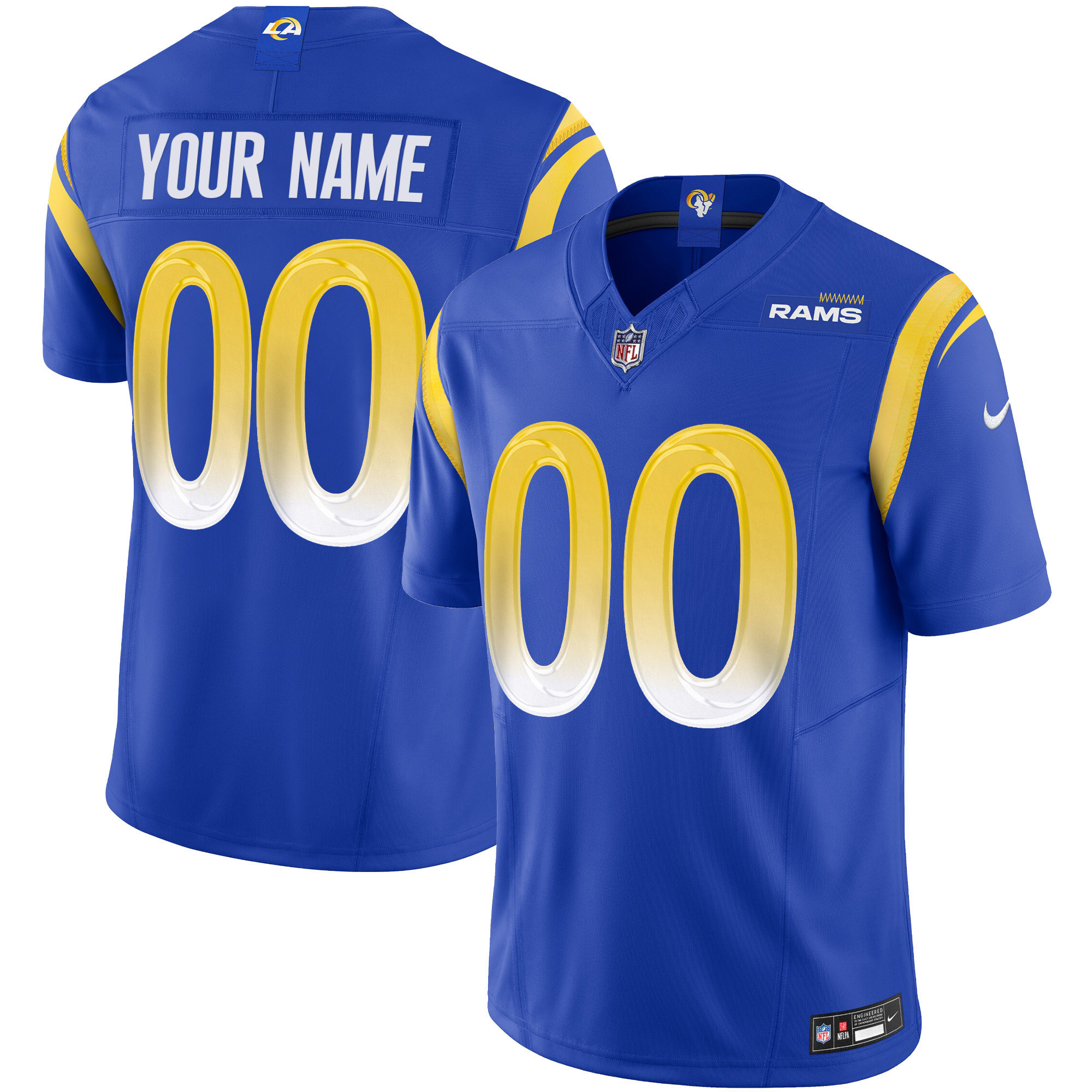 Men's Los Angeles Rams Vapor Limited Custom Royal Jersey - All Stitched