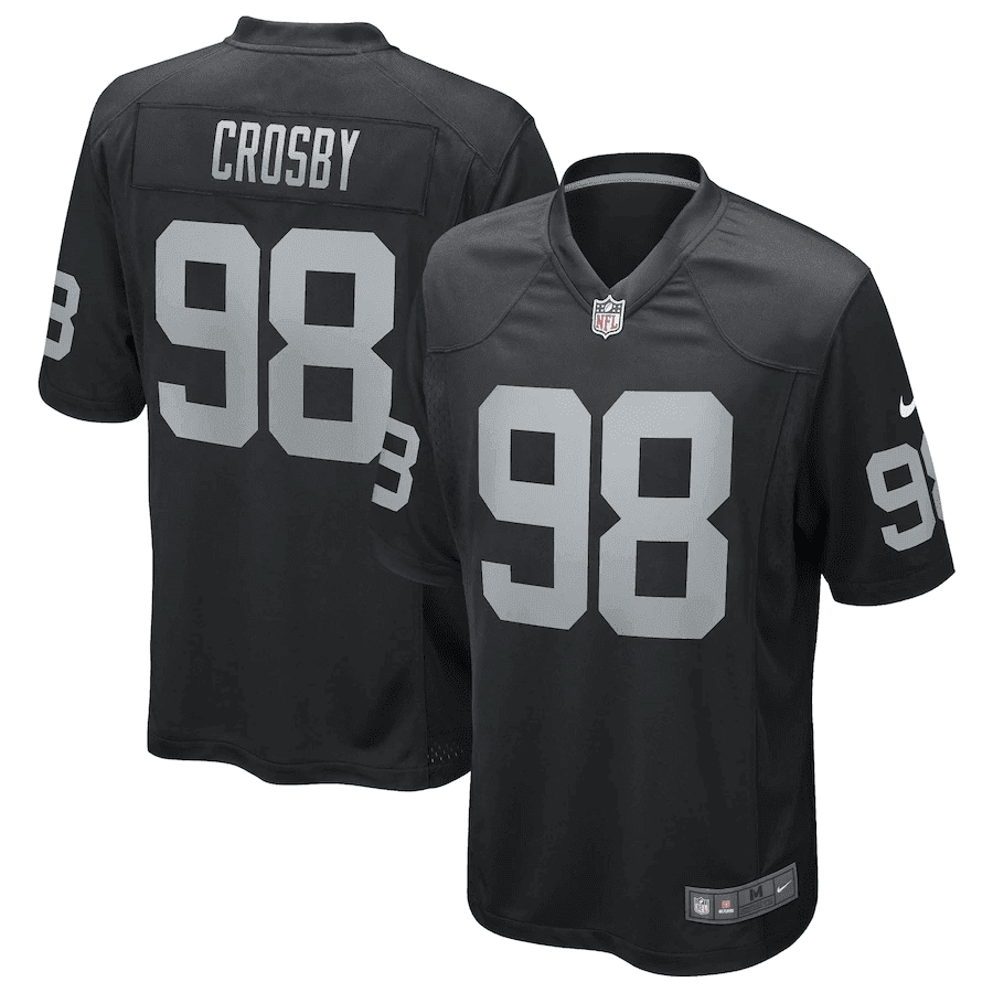Men's Maxx Crosby Las Vegas Raiders Black Game Black Jersey - All Stitched