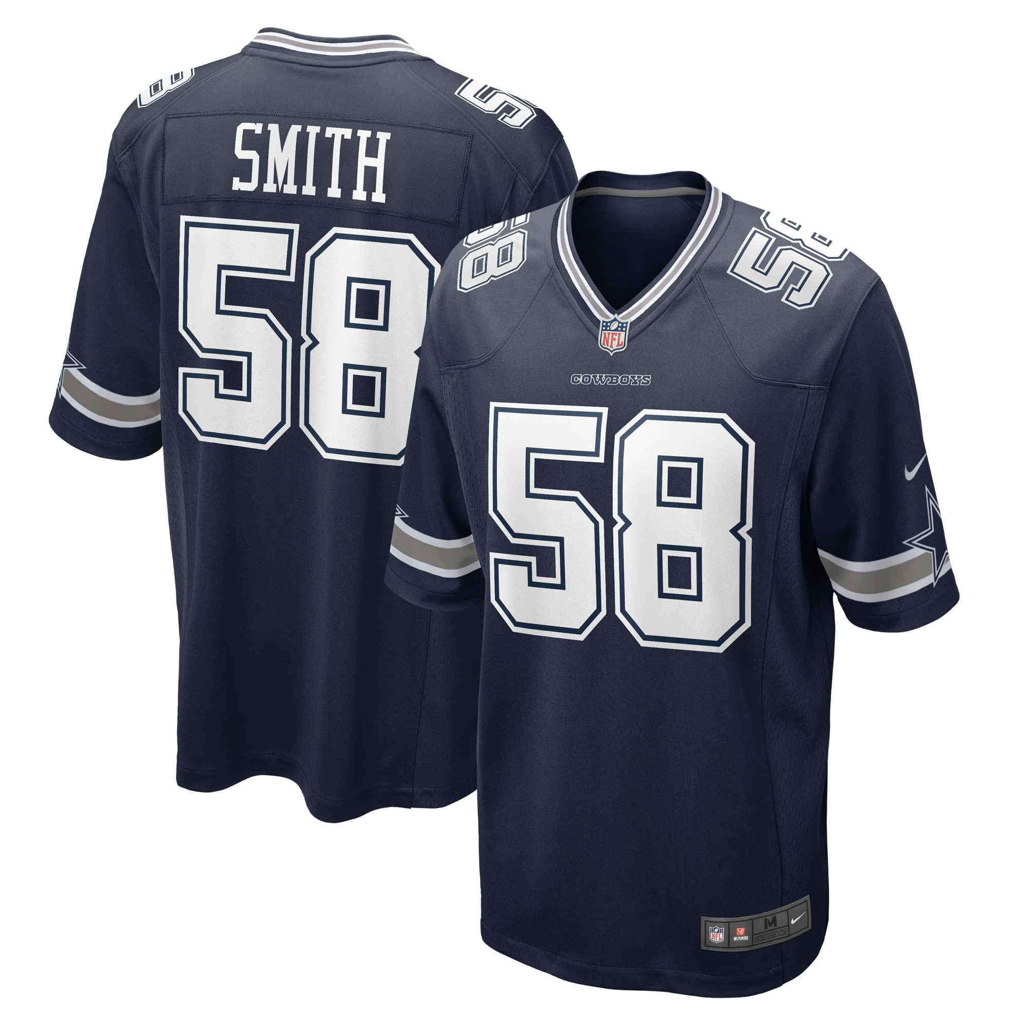 Men's Mazi Smith Dallas Cowboys Navy Jersey - All Stitched