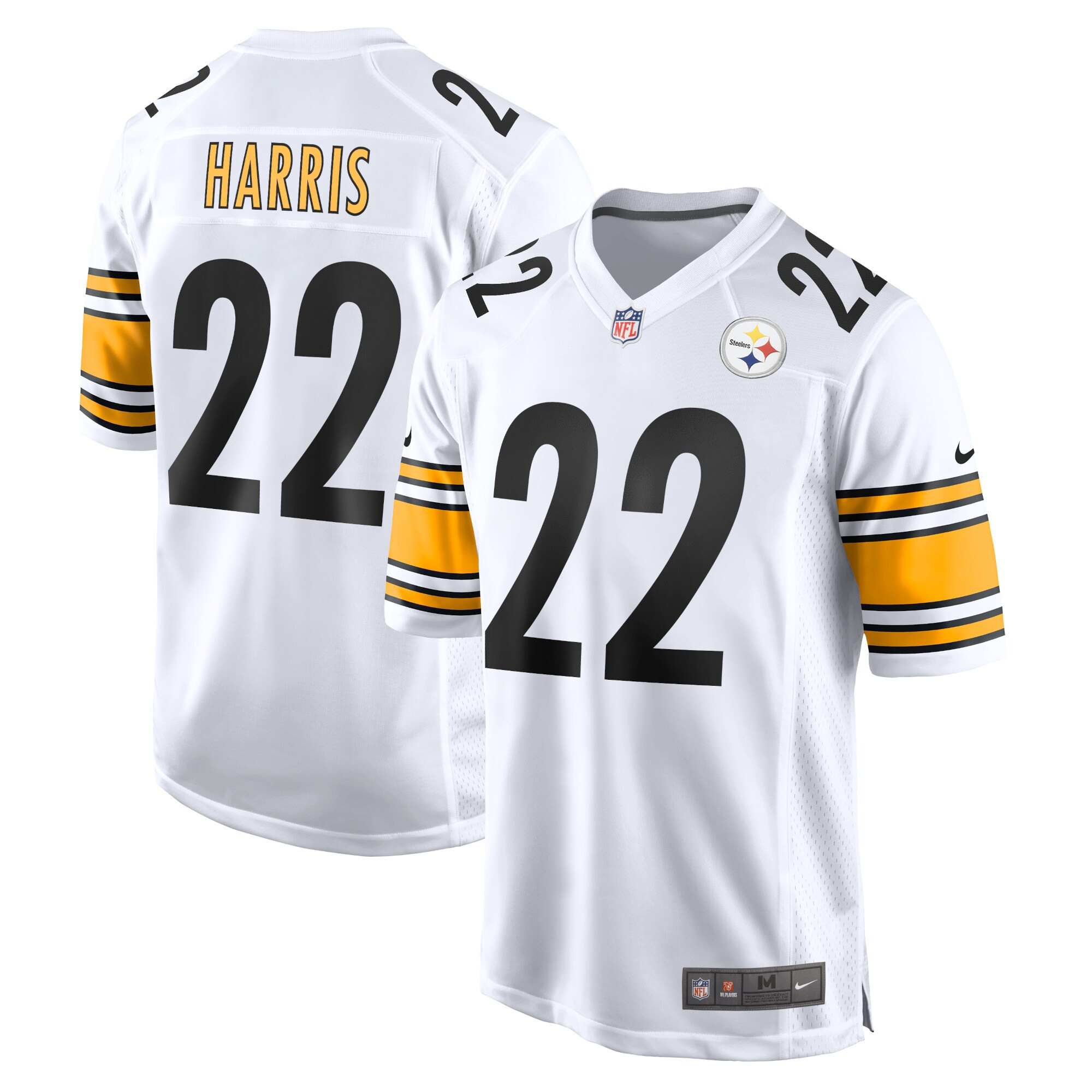 Men's Men's Pittsburgh Steelers Game - White - All Stitched Najee Harris Jersey - All Stitched