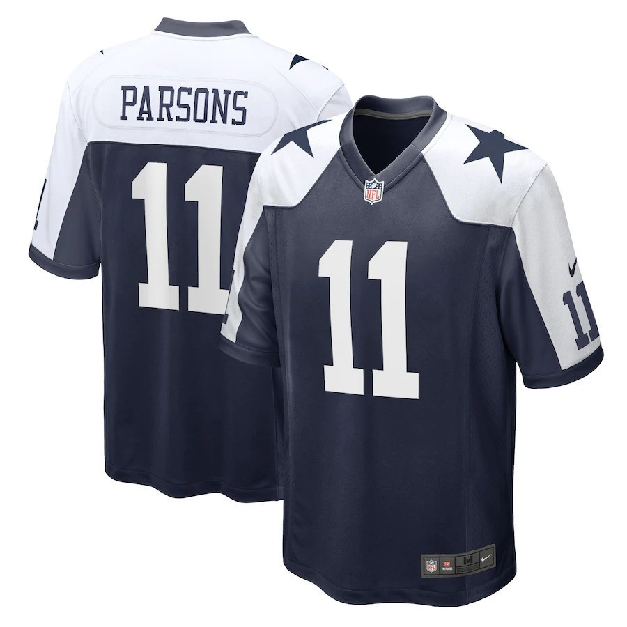 Men's Micah Parsons Dallas Cowboys Game Team - All Stitched Alternate Navy Jersey - All Stitched