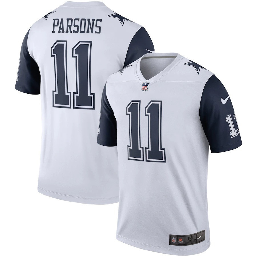 Men's Micah Parsons Dallas Cowboys Game Team - All Stitched Alternate White Jersey - All Stitched