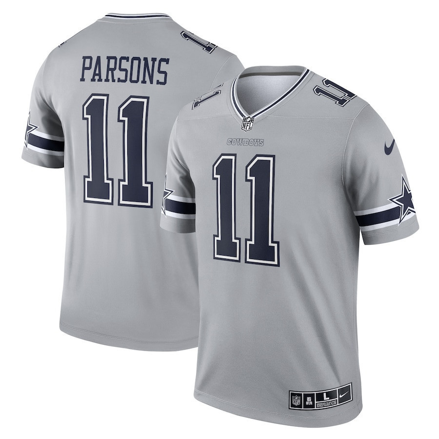 Men's Micah Parsons Dallas Cowboys Gray Jersey - All Stitched