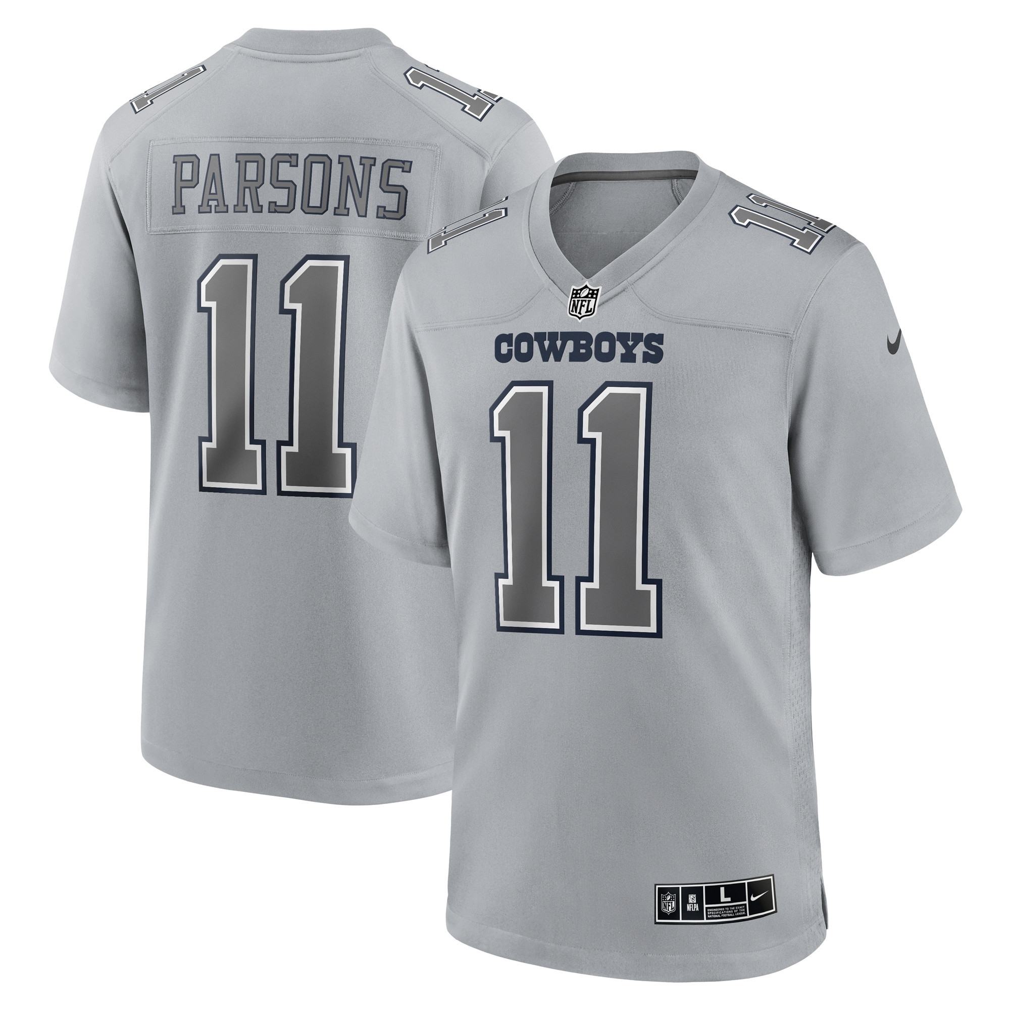 Men's Micah Parsons Dallas Cowboys Silver Jersey - All Stitched