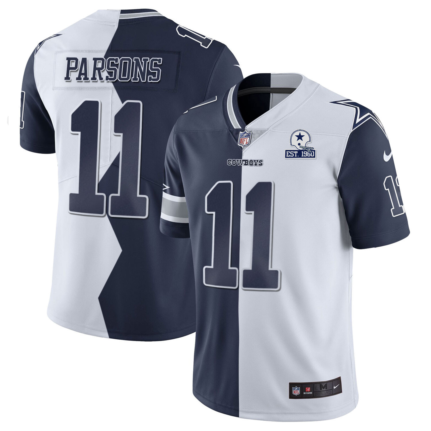 Men's Micah Parsons Dallas Cowboys Split Micah Parsons Jersey - All Stitched