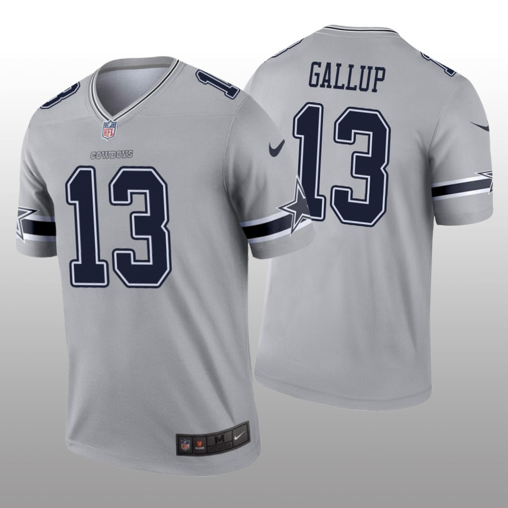 Men's Michael Gallup Dallas Cowboys Gray Jersey - All Stitched