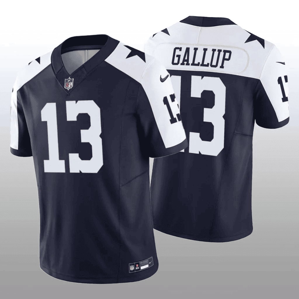 Men's Michael Gallup Dallas Cowboys Navy/White Jersey - All Stitched