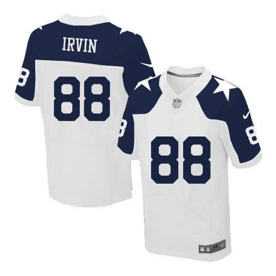 Men's Michael Irvin Dallas Cowboys White/Navy Jersey - All Stitched