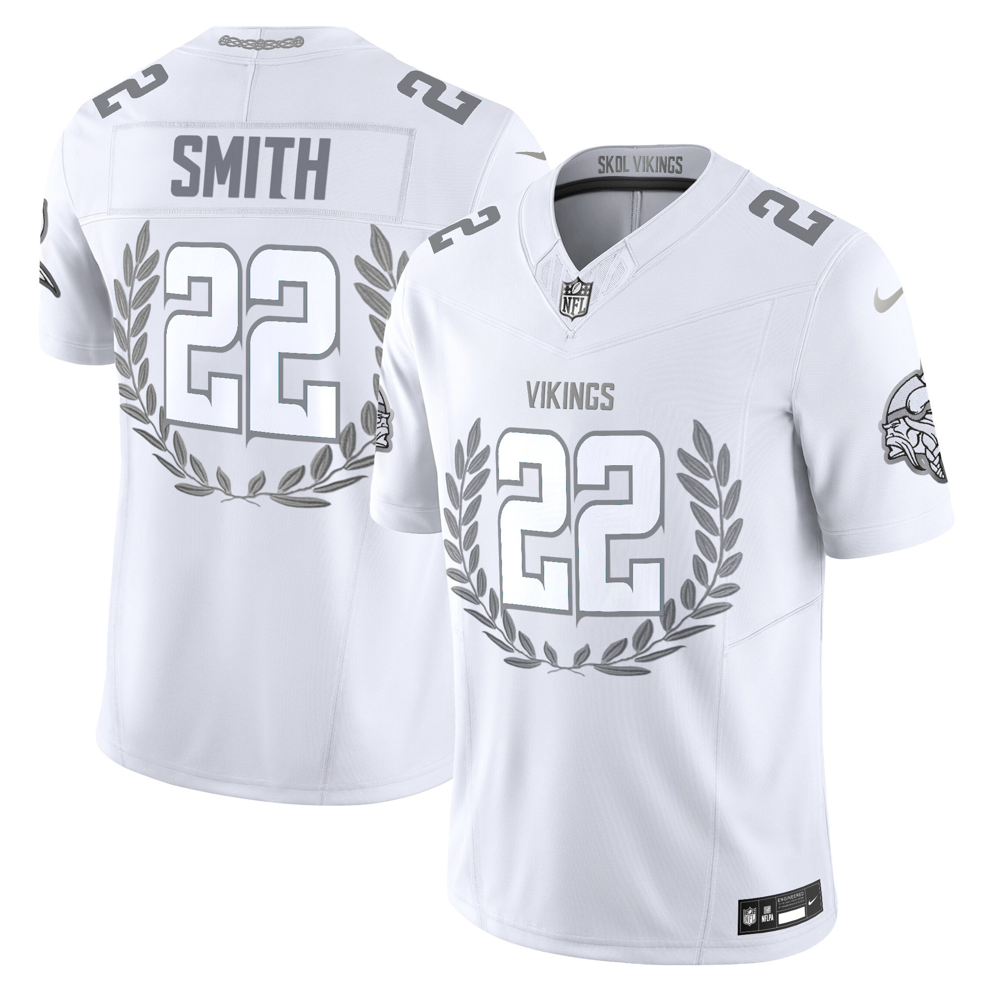 Men's Minnesota Vikings Platinum MVP Vapor Limited Harrison Smith Jersey - All Stitched