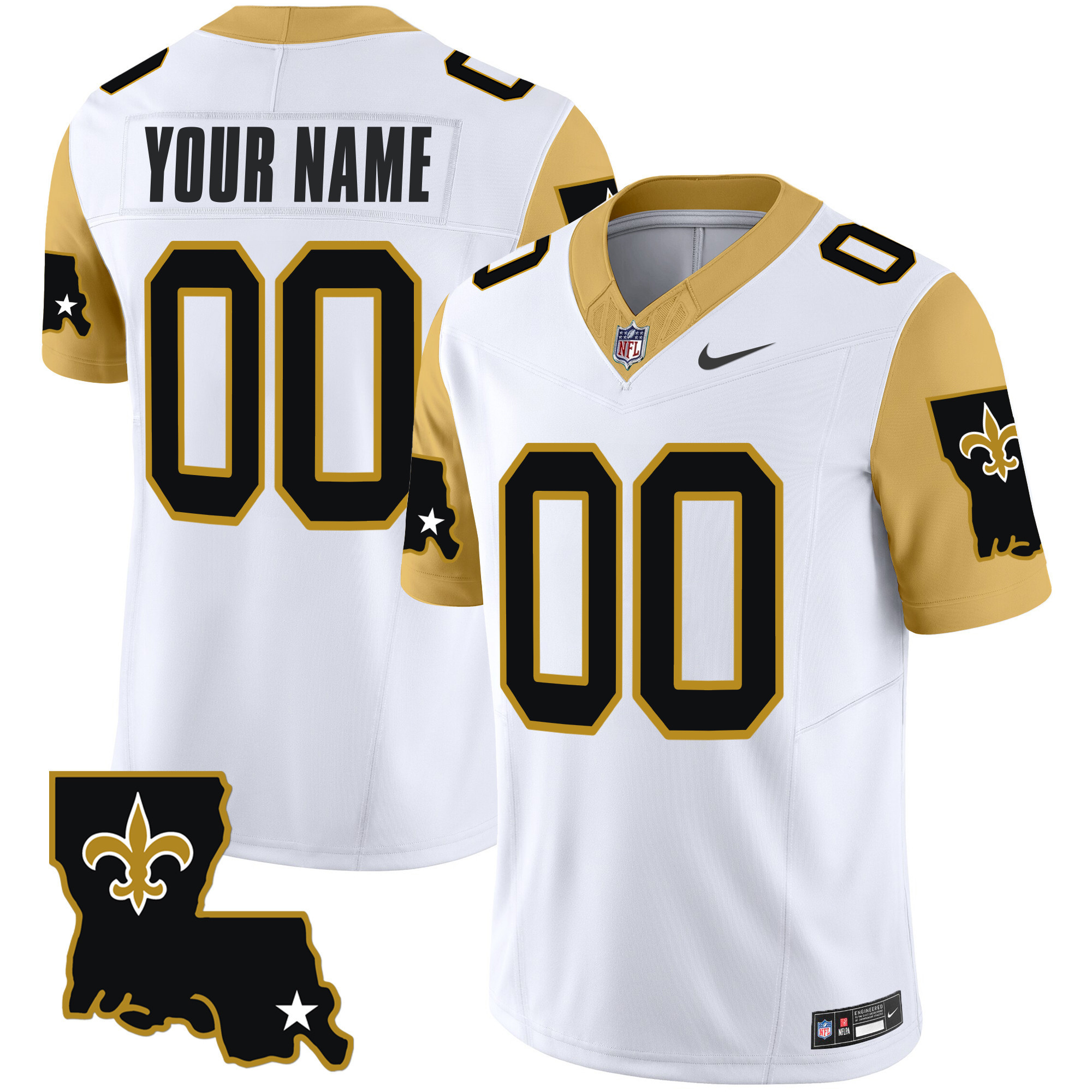 Men's New Orleans Saints 1987 Legacy Vapor Limited Custom White Jersey - All Stitched
