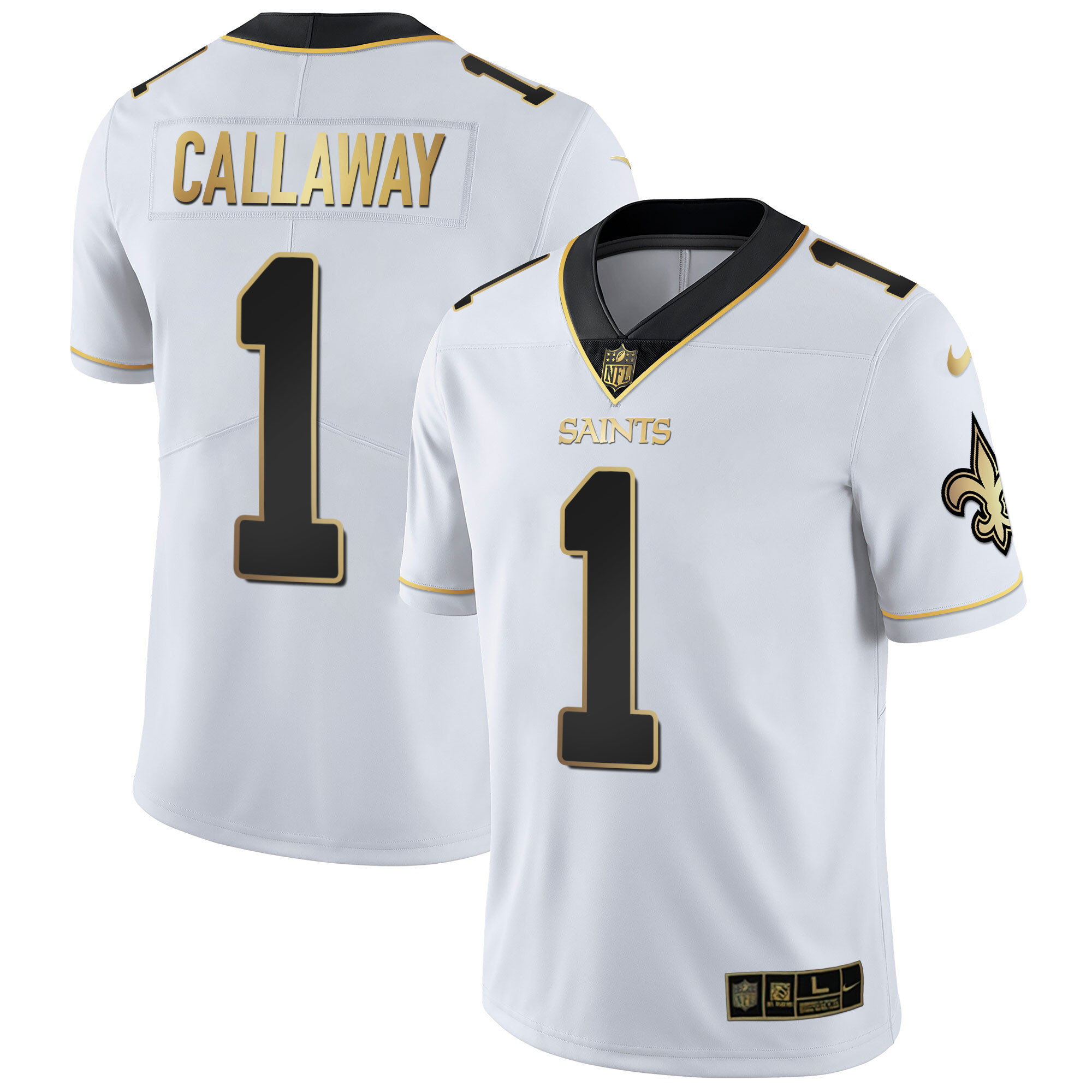 Men's New Orleans Saints Vapor Untouchable White Gold Limited Player Marquez Callaway Jersey - All Stitched