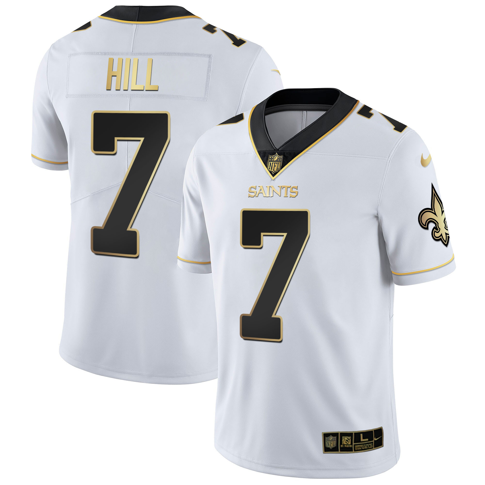 Men's New Orleans Saints Vapor Untouchable White Gold Limited Player Taysom Hill Jersey - All Stitched