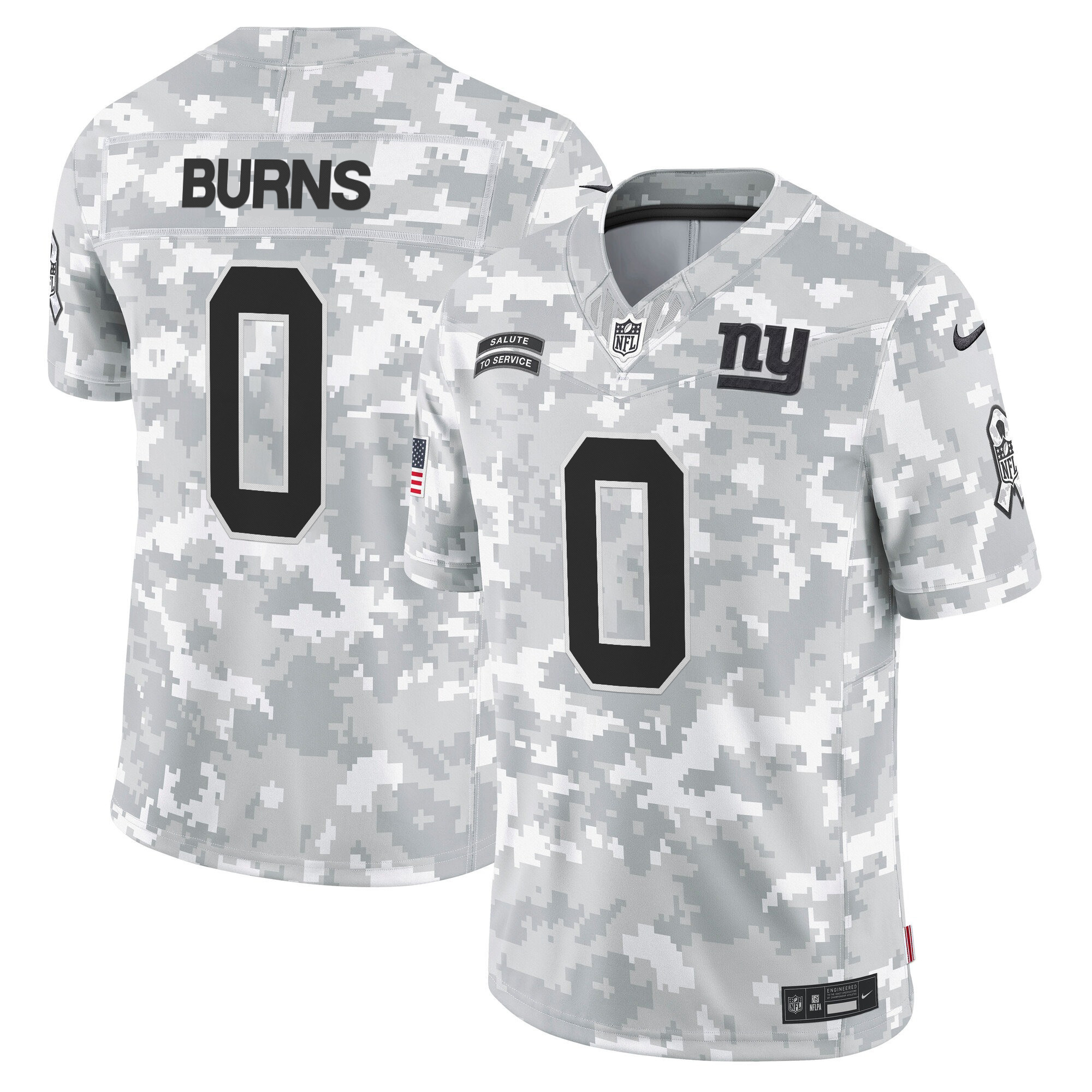 Men's New York Giants 2024 Salute to Service Vapor Limited Brian Burns Jersey - All Stitched