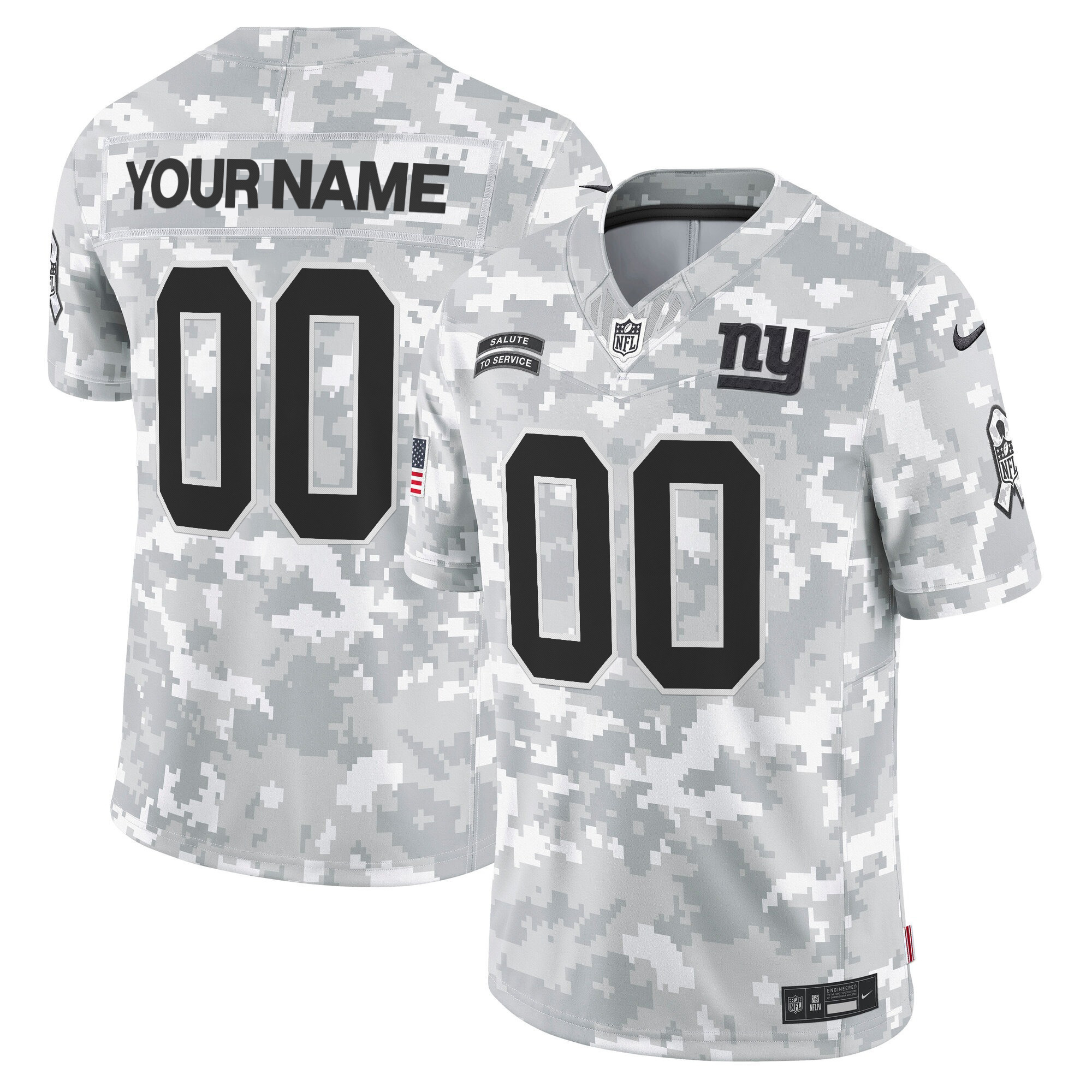Men's New York Giants 2024 Salute to Service Vapor Limited Custom Custom Jersey - All Stitched