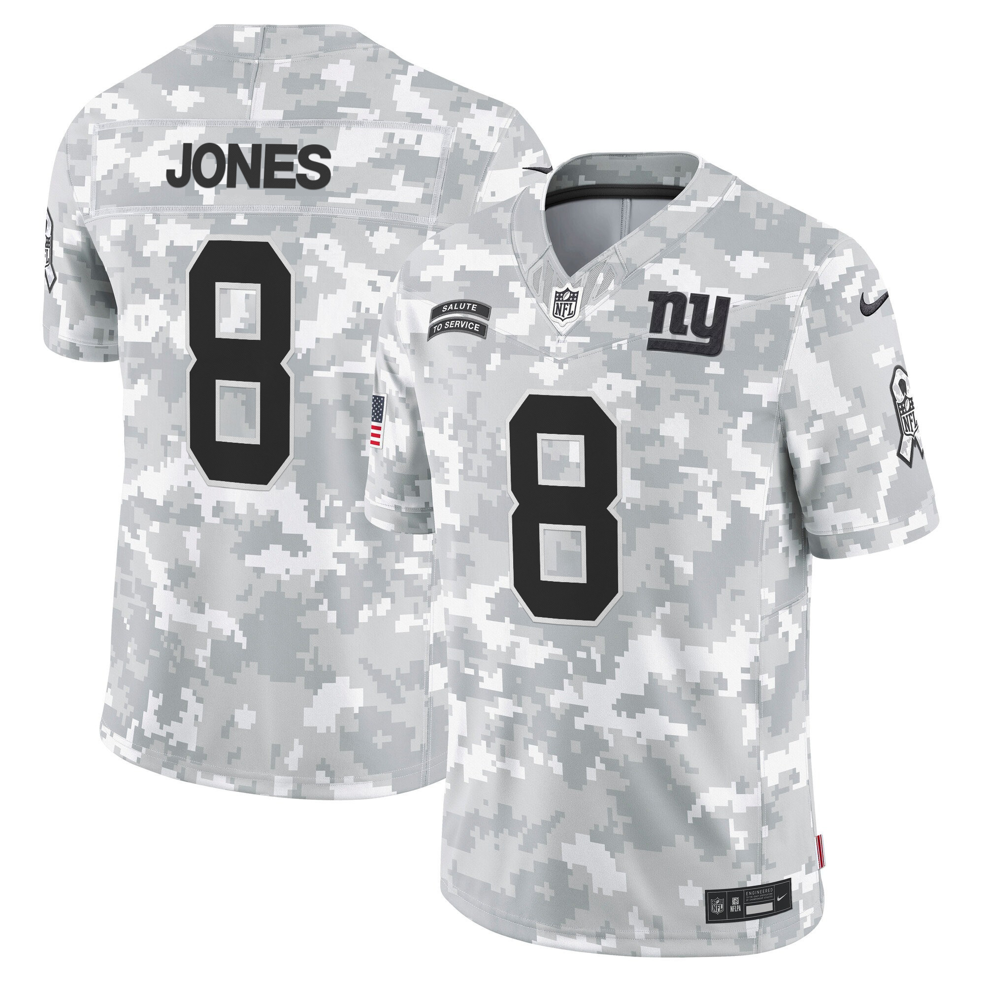 Men's New York Giants 2024 Salute to Service Vapor Limited Daniel Jones Jersey - All Stitched