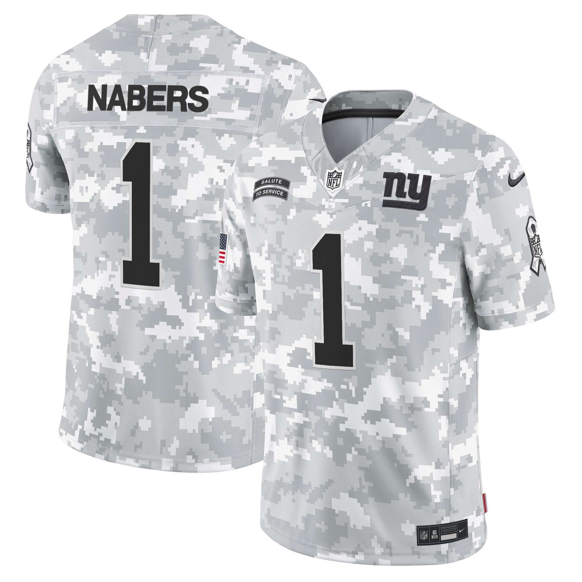 Men's New York Giants 2024 Salute to Service Vapor Limited Malik Nabers Jersey - All Stitched