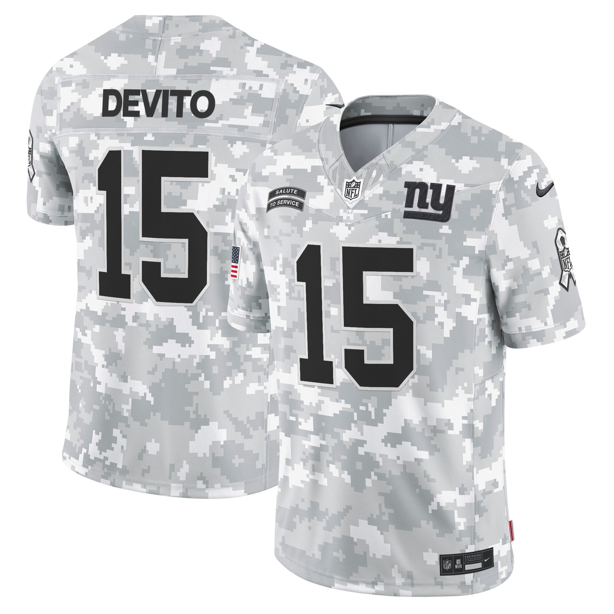 Men's New York Giants 2024 Salute to Service Vapor Limited Tommy DeVito Jersey - All Stitched