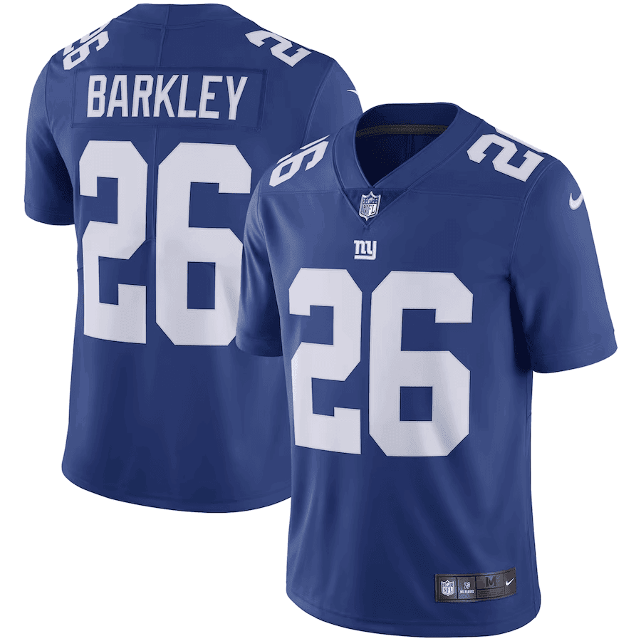 Men's New York Giants ROYAL Saquon Barkley Jersey - All Stitched