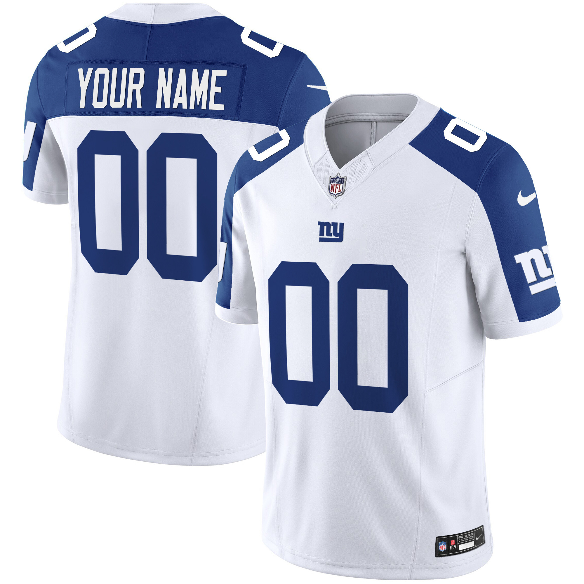 Men's New York Giants Vapor Limited Custom Inverted Jersey - All Stitched