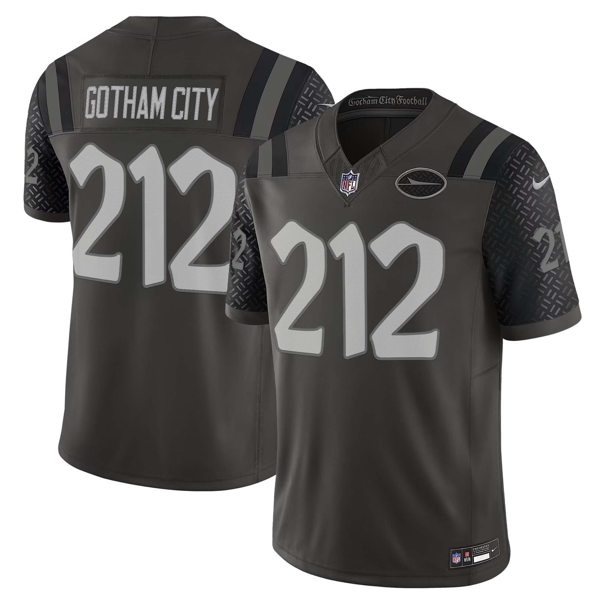Men's New York Jets 2025 "Rivalries" Vapor Limited Gotham City 212 Jersey - All Stitched