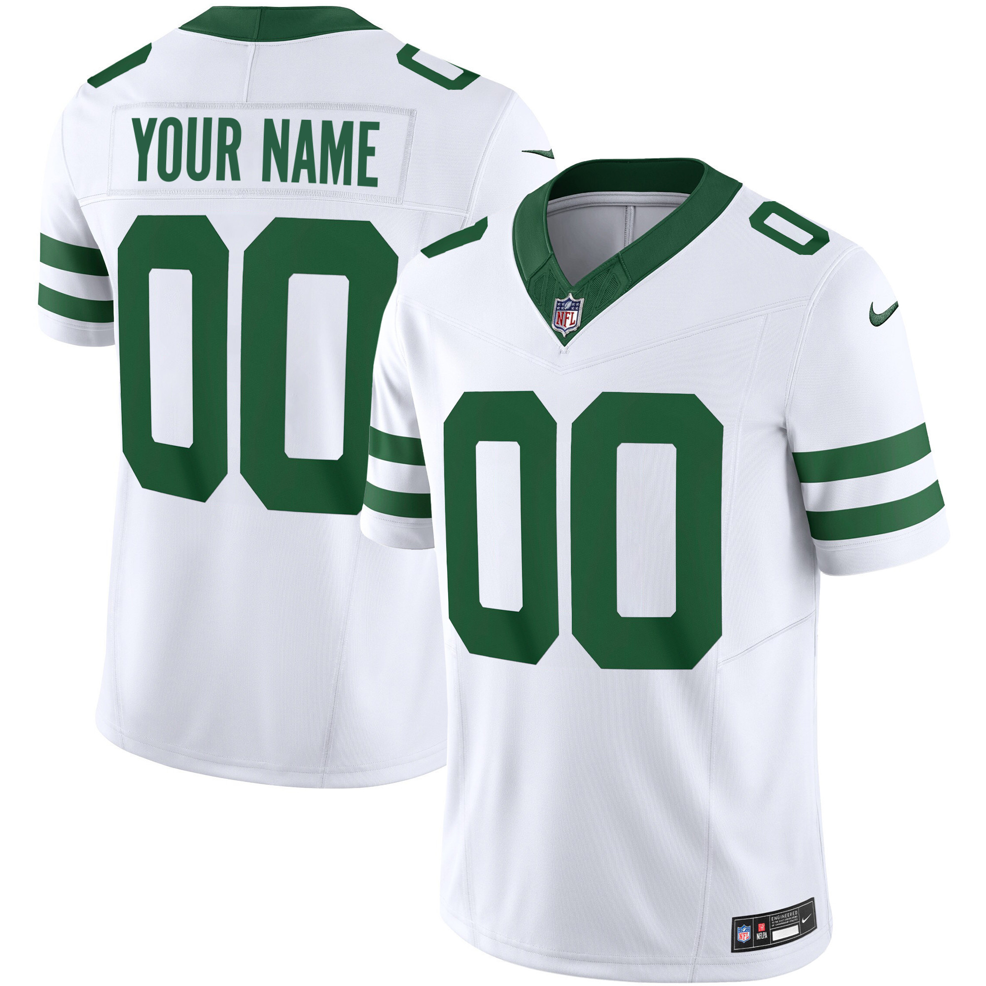 Men's New York Jets Legacy Limited Custom White Jersey - All Stitched