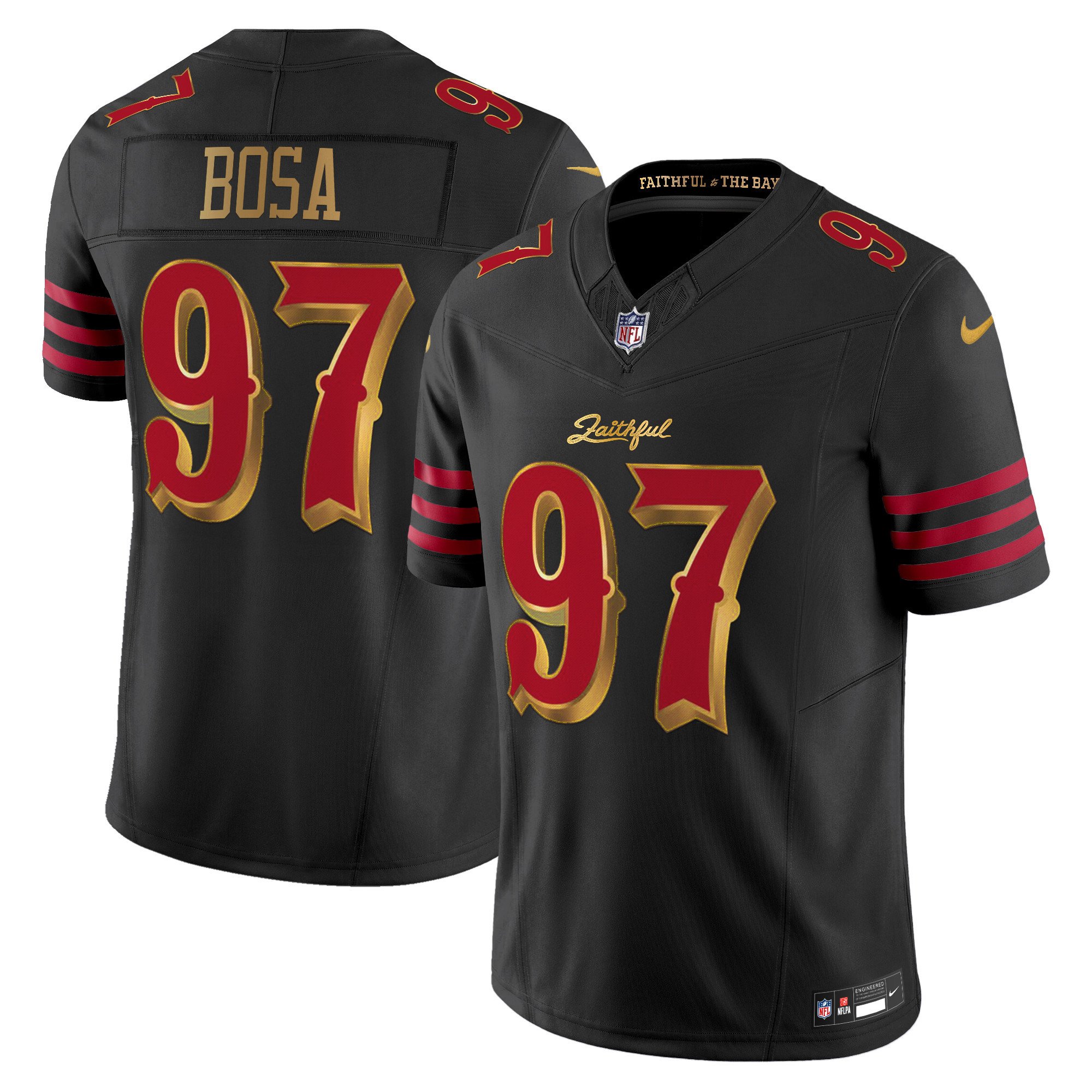 Men's Nick Bosa San Francisco 49ers 2025 â€œRivalriesâ€ Vapor Limited Jersey - All Stitched