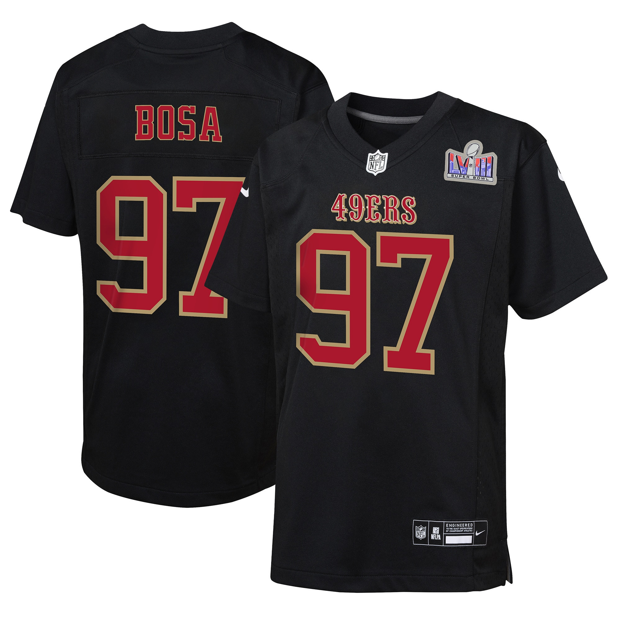 Men's Nick Bosa San Francisco 49ers Game Black Jersey - All Stitched