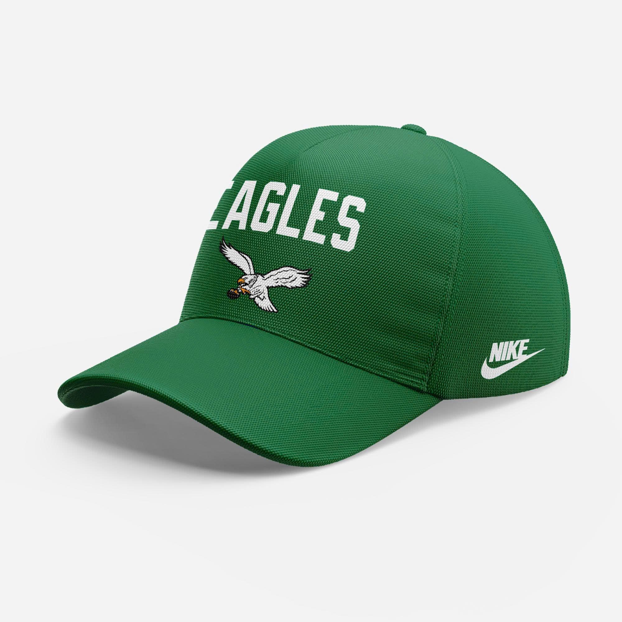 Men's Nike Eagles Big Tall Kelly Green Dri-FIT Cap